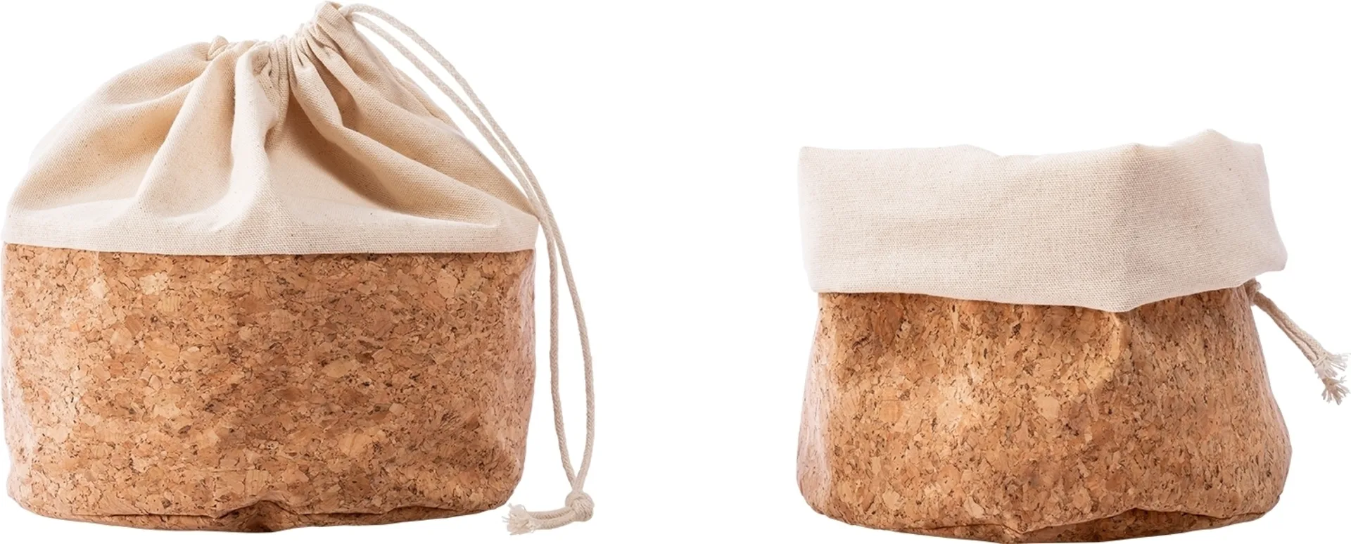 Nuts Innovations : sac à pain « Corbeille de fruits » en liège avec cordon, petit format