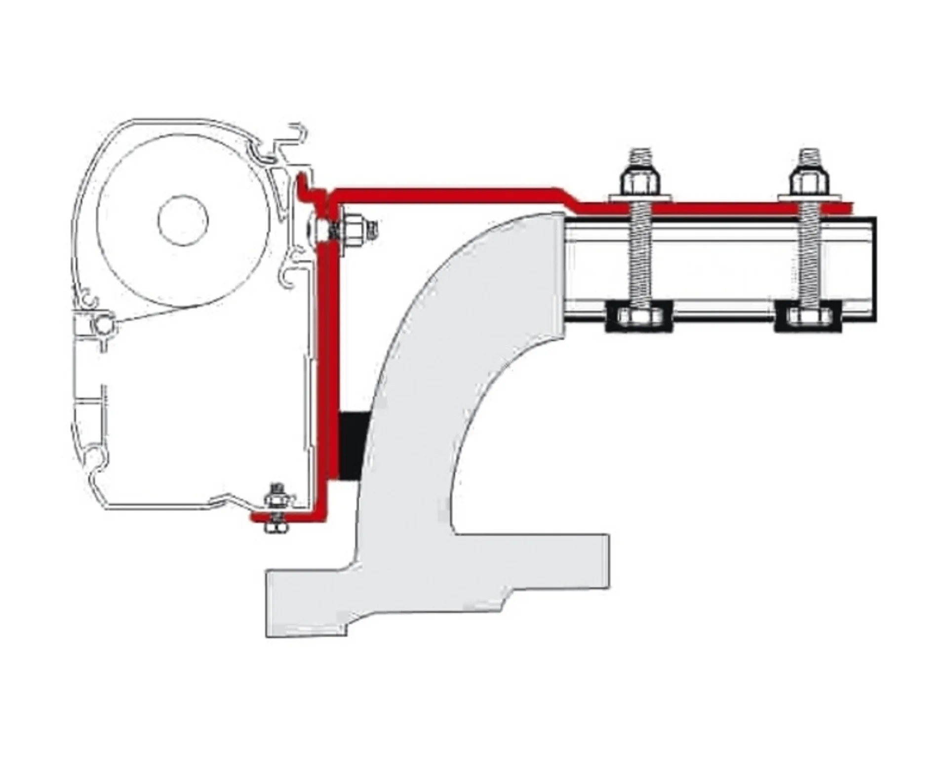 Adaptateur de store Fiamma pour Mercedes-Benz Vito F45 S/L/Zip