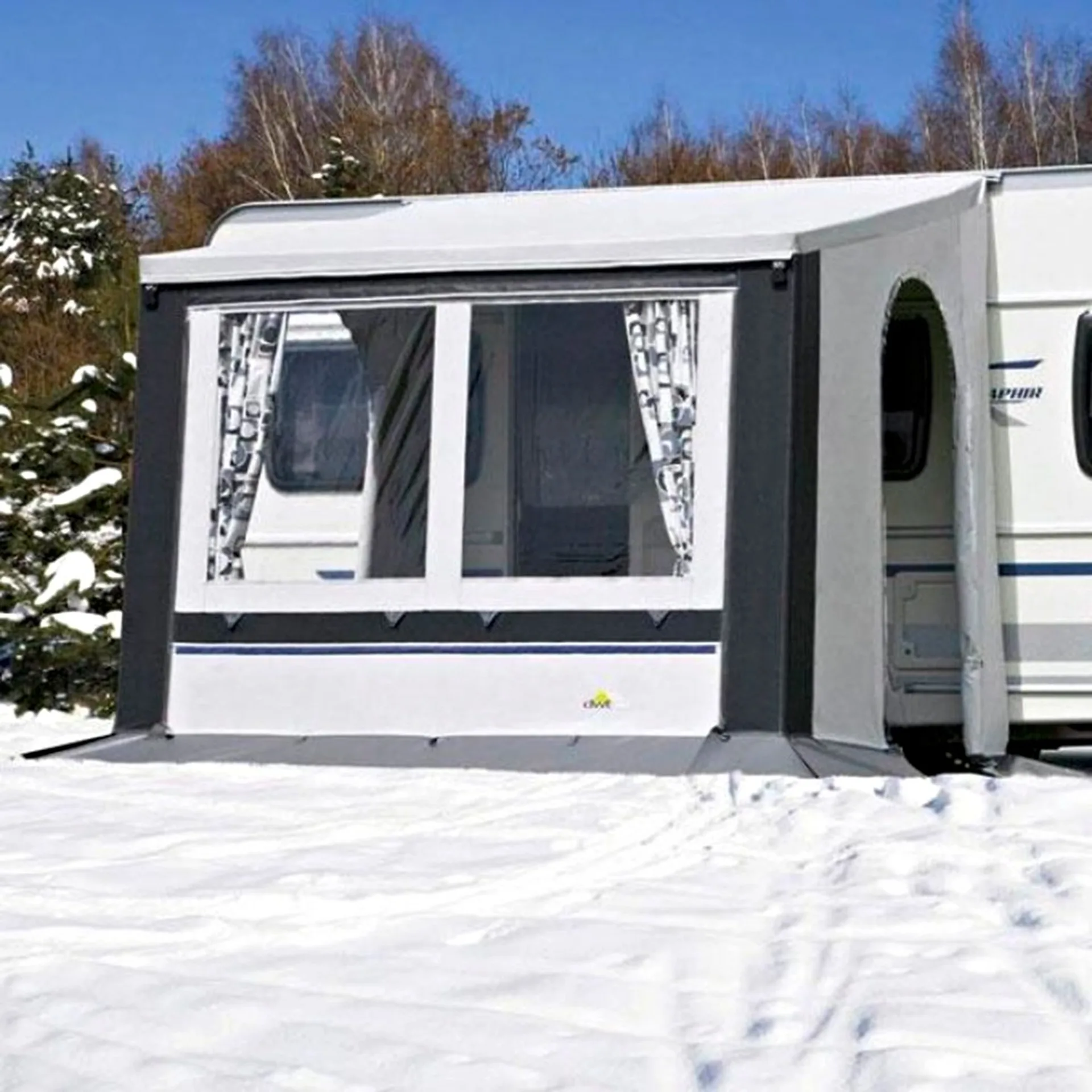 DWT Cortina II Ganzjahresvorzelt Grau 200 x 150 cm