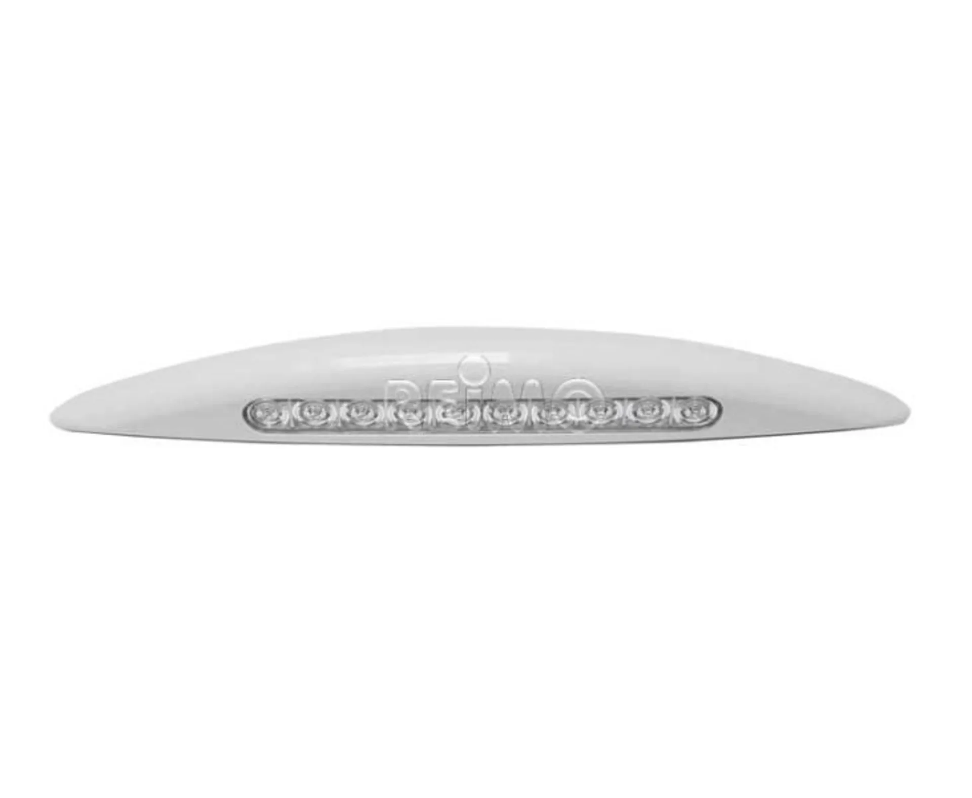 Lampe d'auvent blanche avec éclairage LED derrière un verre transparent