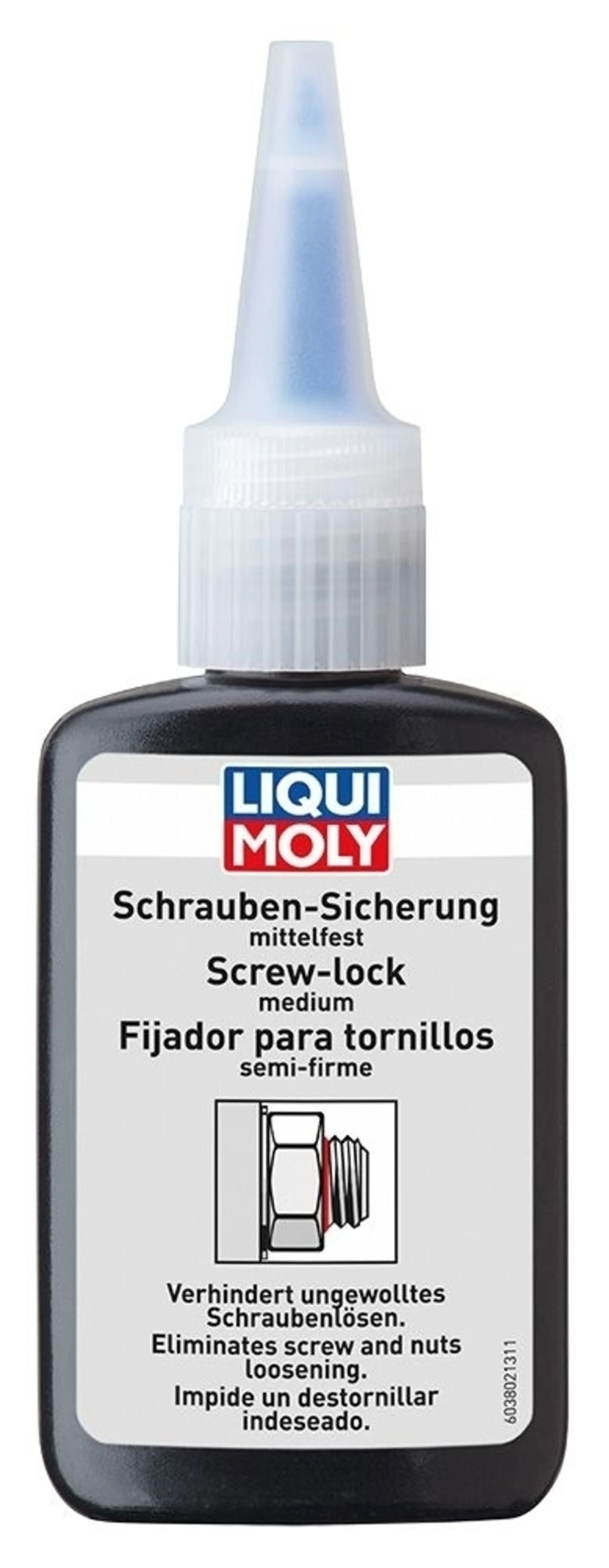 LIQUI MOLY Schrauben-Sicherung, mittelfest Schraubensicherung, 50g Flasche