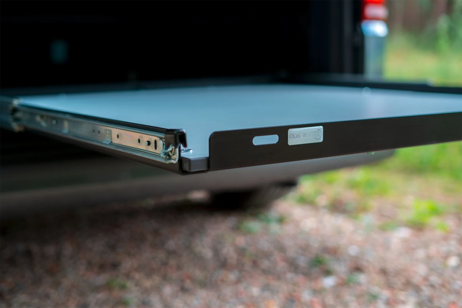 BusBoxx heckBOXX flex VW T5 / T6 / T6.1 Multivan / Beach Heckauszugs-Modul Auszugstiefe 650 mm