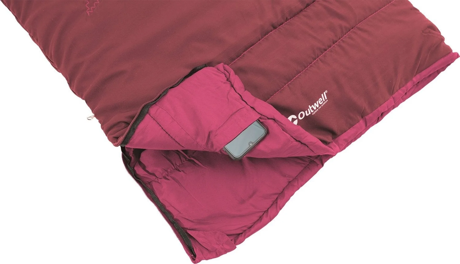 Outwell Champ Kids Sac de couchage pour enfants rouge foncé