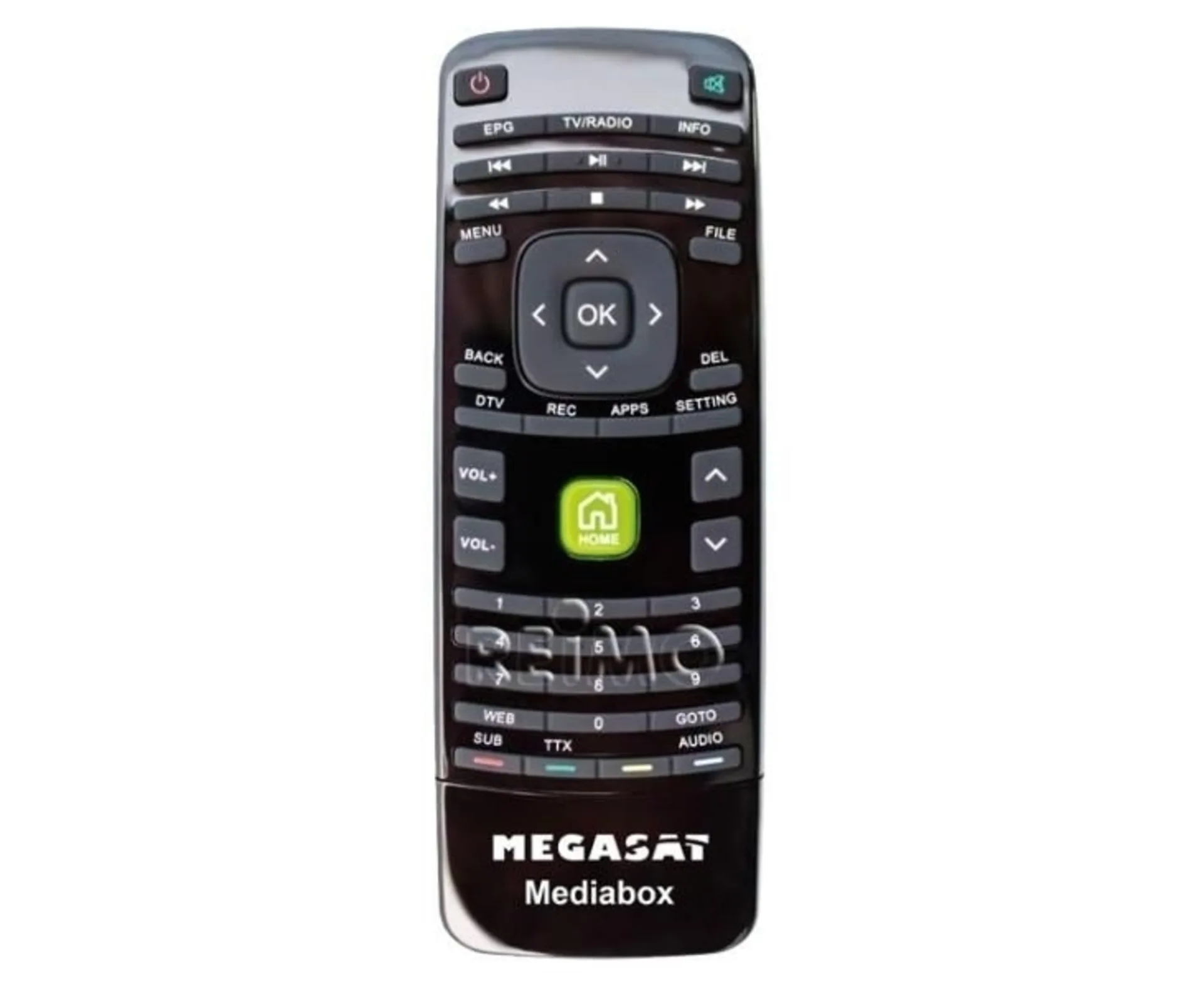 Mediabox HDTV-Receiver WLAN Fernbedienung mit Tast