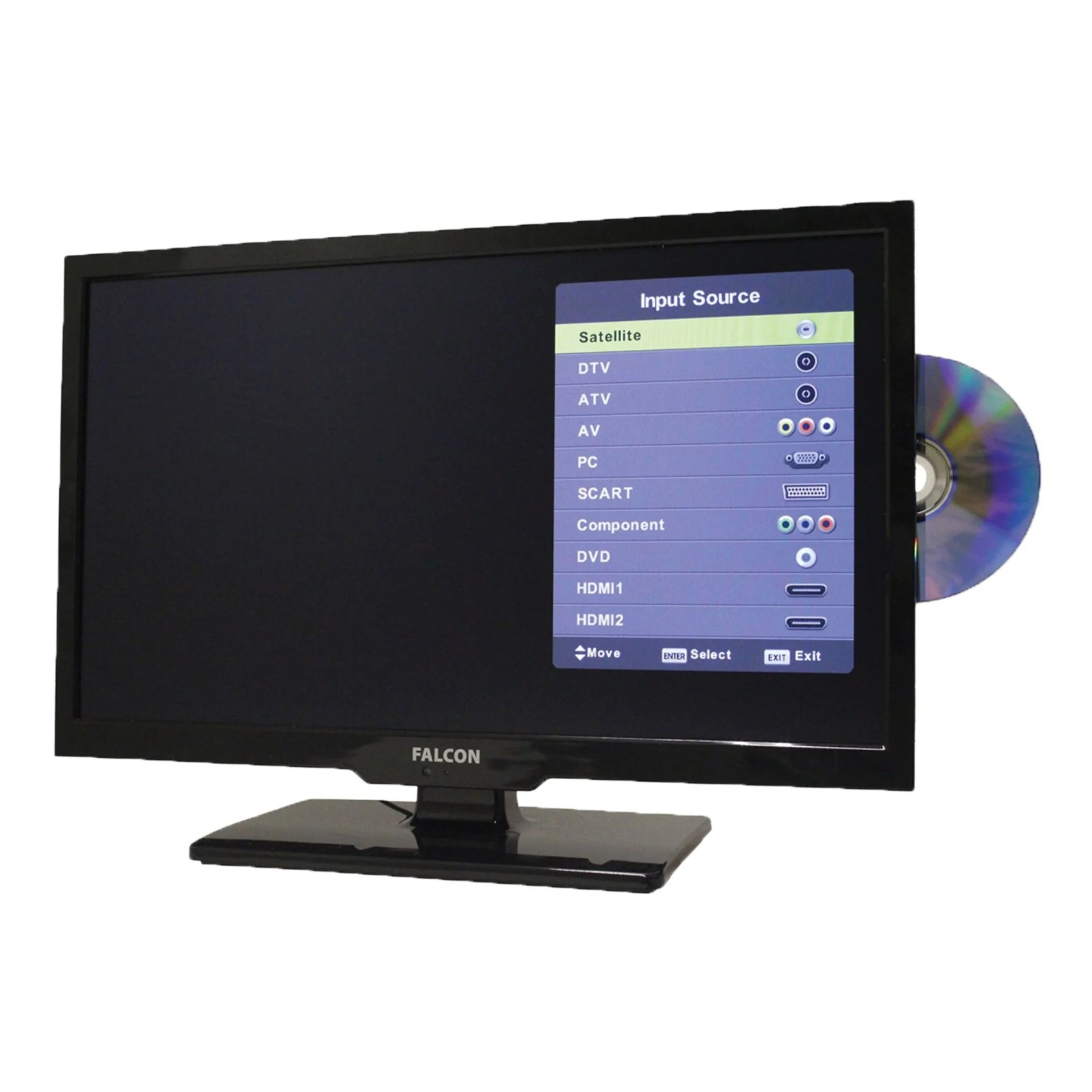 Easyfind Falcon Mobile Sat-Anlage Campingkoffer Komplettset inkl. 24 Zoll LED Fernseher