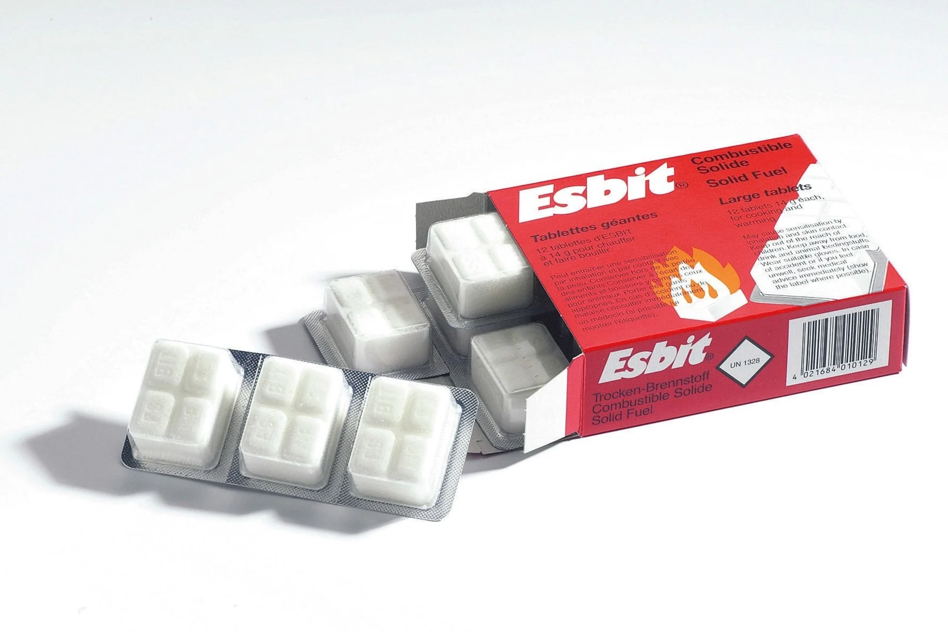 Esbit Trockenbrennstofftabletten 12 x 14g für Taschenkocher Esbit Trockenbrennstofftabletten 12 x 14g für Taschenkocher