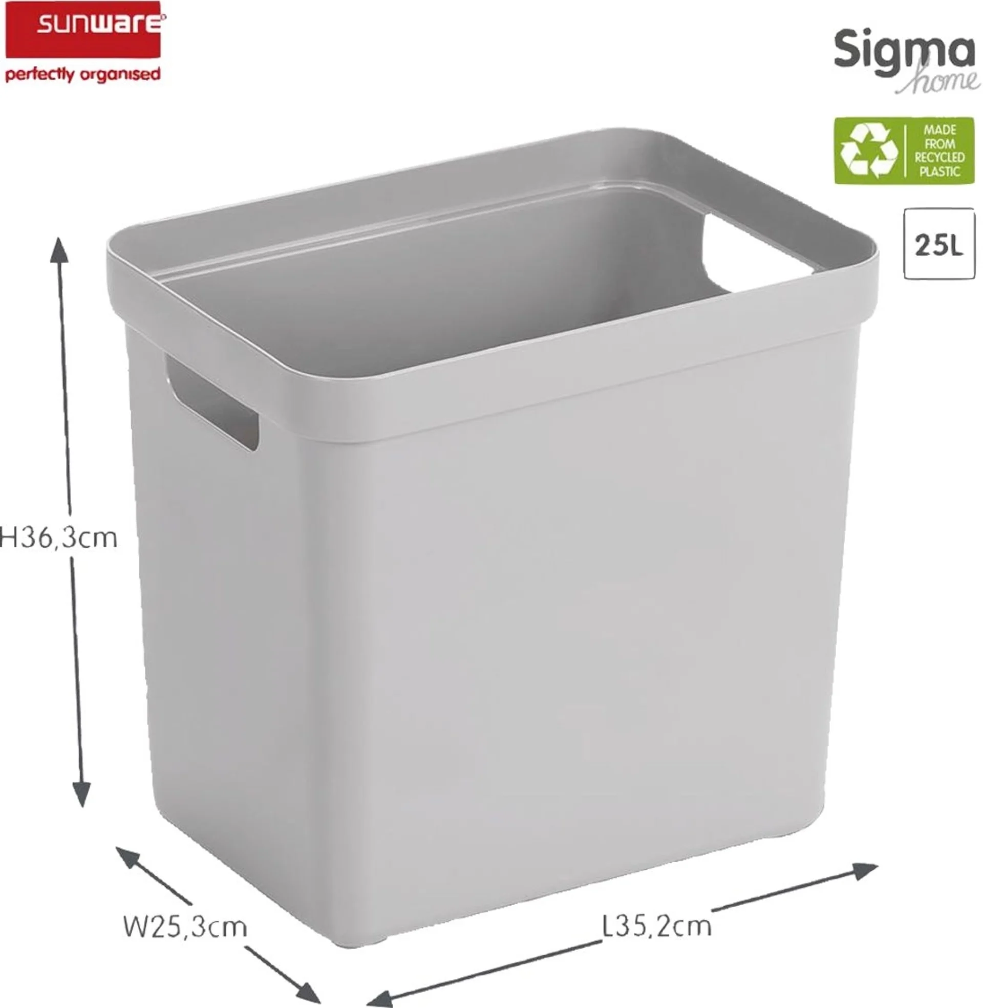 Sunware Sigma home Aufbewahrungsbox 25 Liter grau Sunware Sigma home Aufbewahrungsbox 25 Liter grau