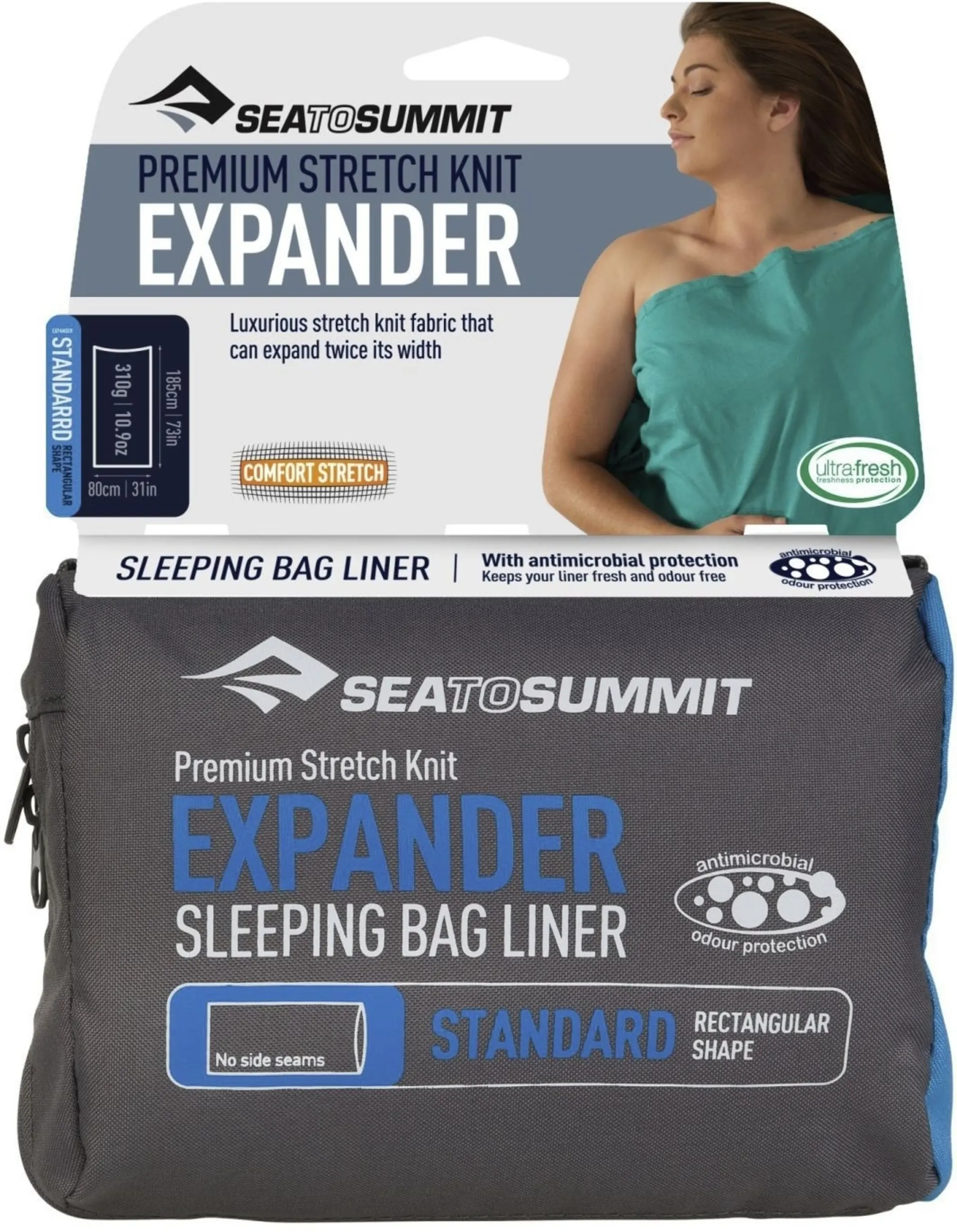 Sea to Summit Expander Liner Sac de couchage de voyage Inlett Standard Sea foam