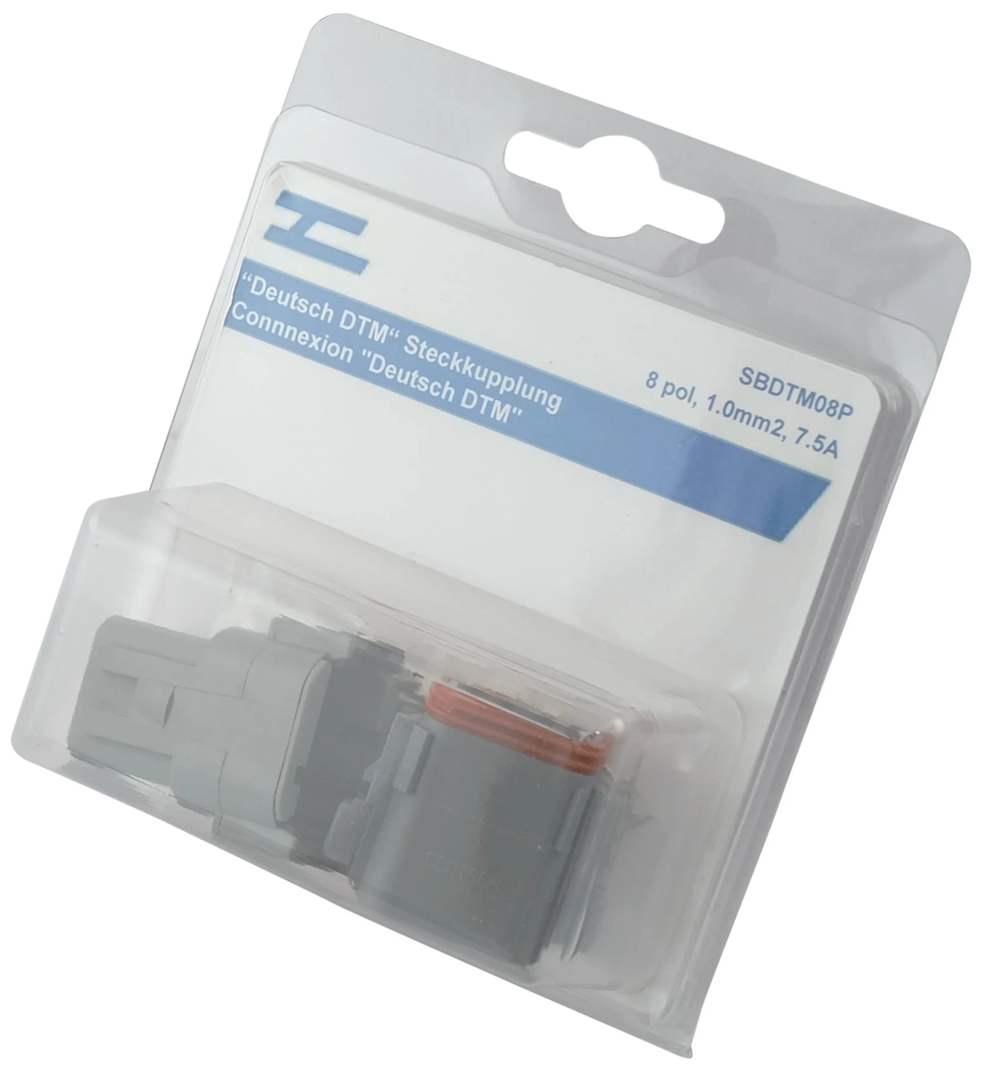 "Deutsch-DTM" Steckkupplung wasserdicht 8 pol 8 pol - 1.0 mm2 - 7.5 A