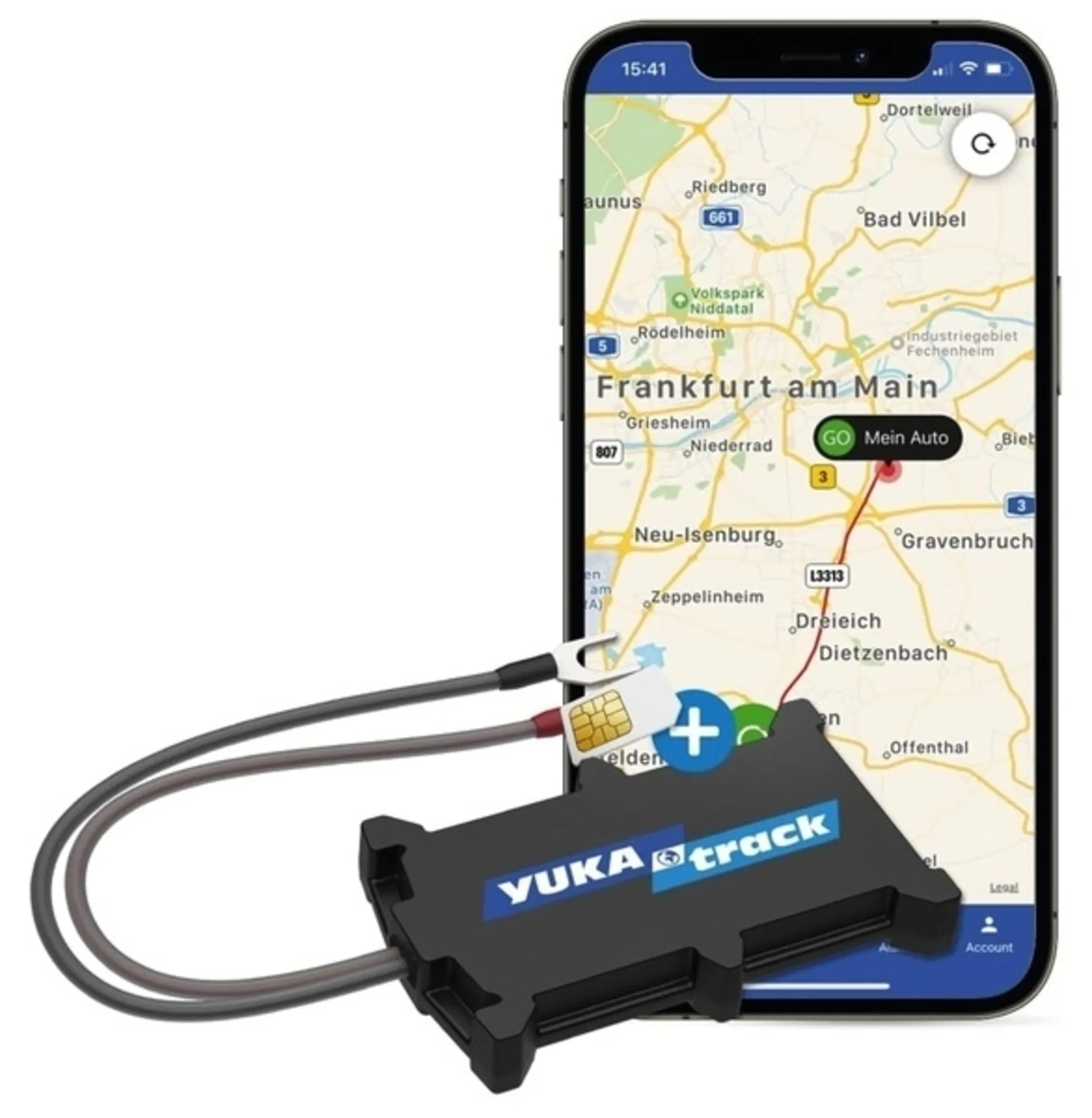 Yukatrack easyWire GPS Ortung Europaweit inkl. Sim-Karte Datenflat, 4G