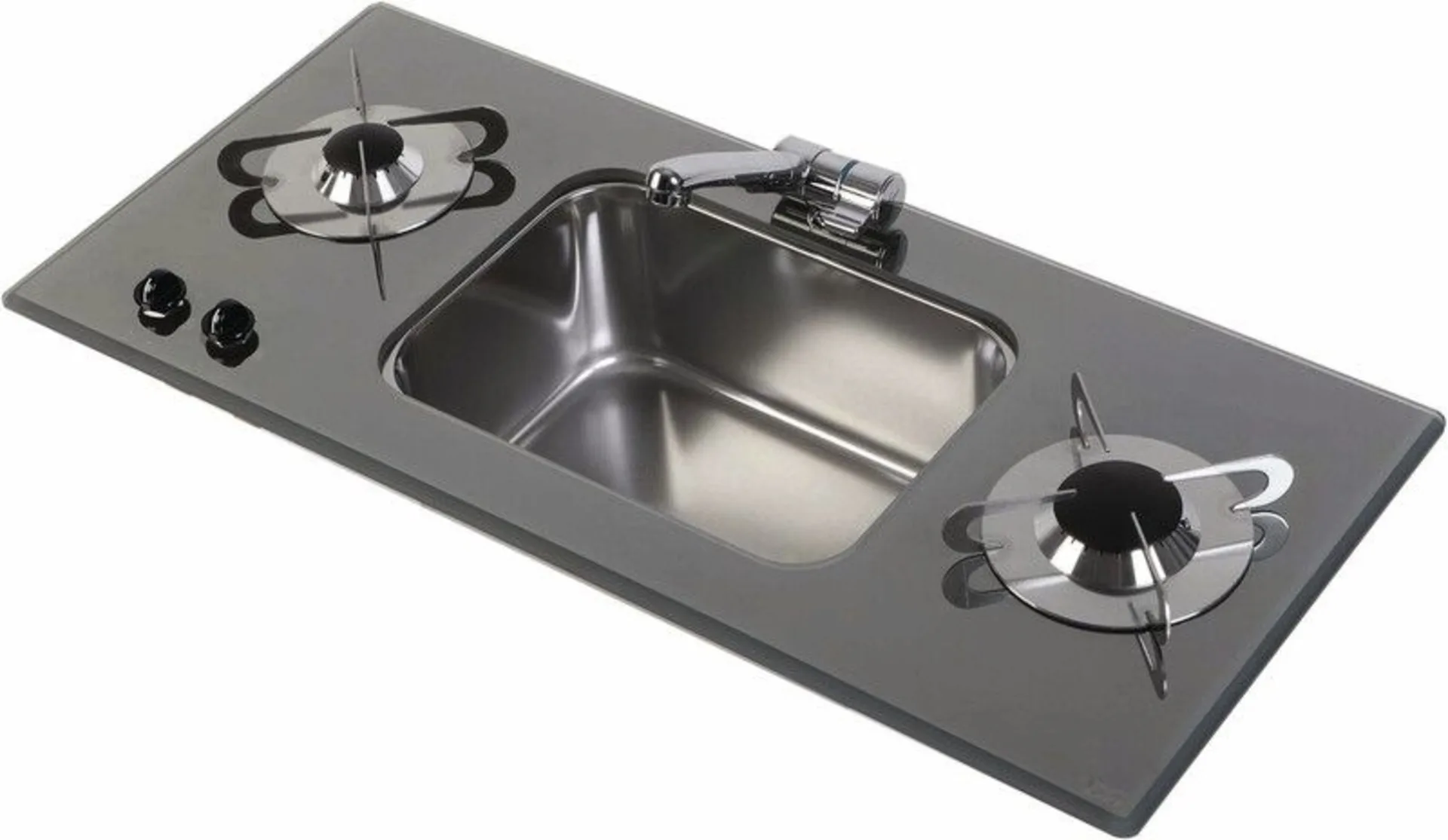 Spüle-Kocher Kombination Can 800x365mm 2-flammig ohne Piezo