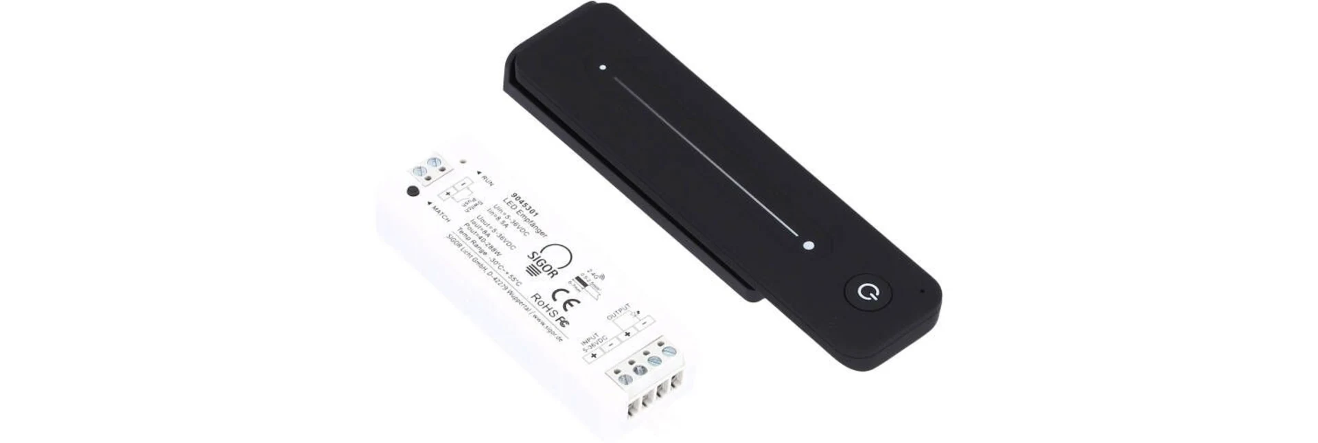 Sigor Dimmer für LED-Streifen inkl. Fernbedienung 5-36 V / 8 A