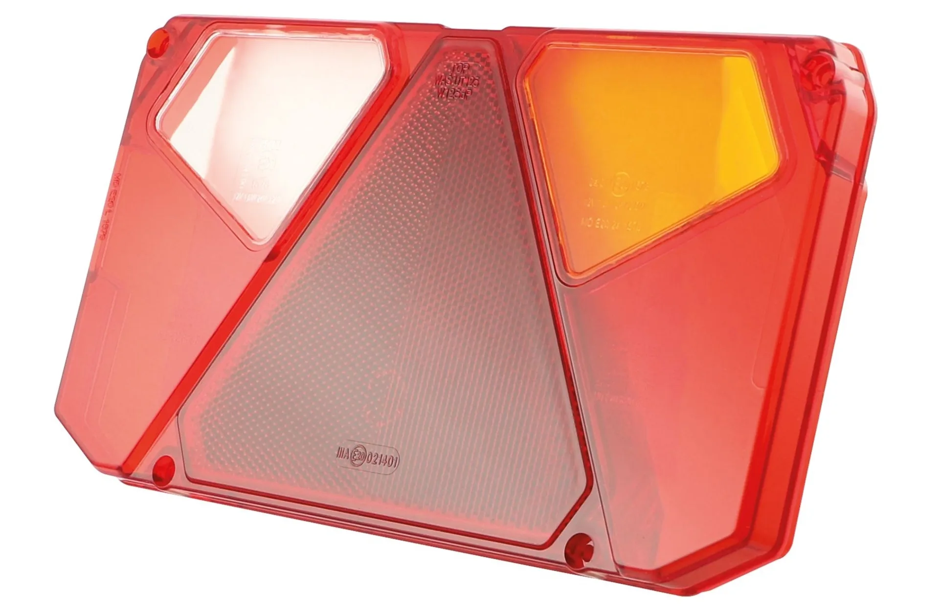 WAS - Ersatzglas zu Schlussleuchte W125 rechts 242x134mm *** für Leuchten MIT seitliche Kennzeichenleuchte ***