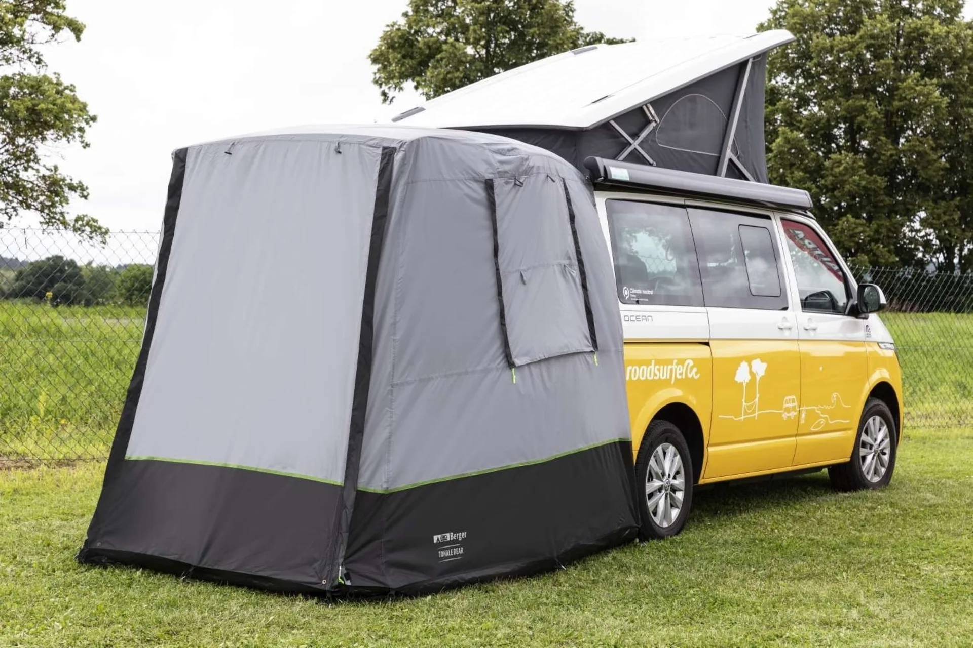 Berger Tonale Rear Bus Heckzelt VW T5 / T6 grau/ schwarz