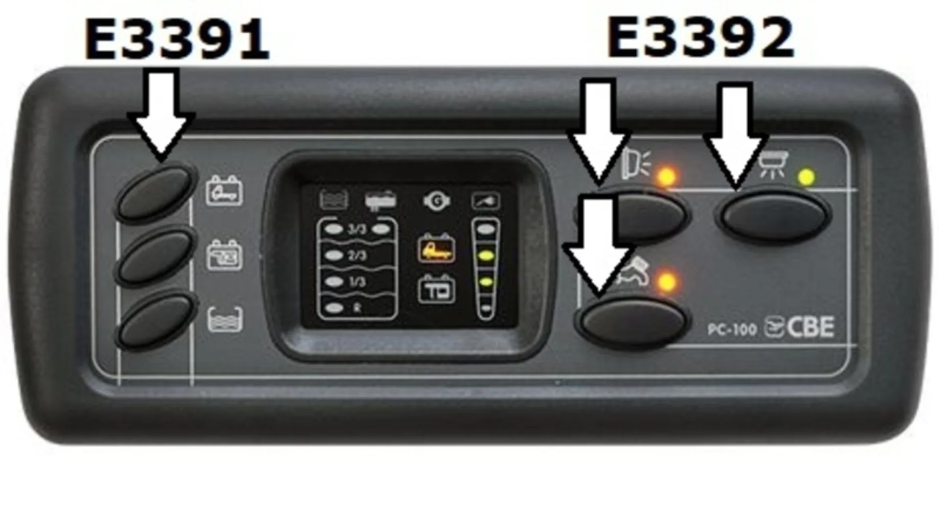 Gros boutons pour PC100 (3 pièces)