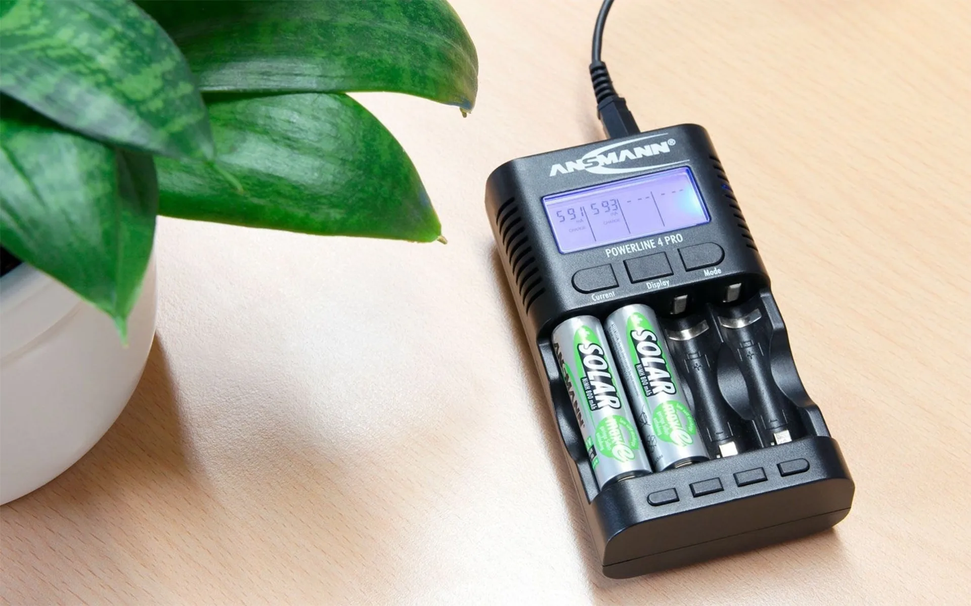 Ansmann Solar Mignon AA 800 mAh NiMH Akkubatterie Wiederaufladbar (2er Pack)‌