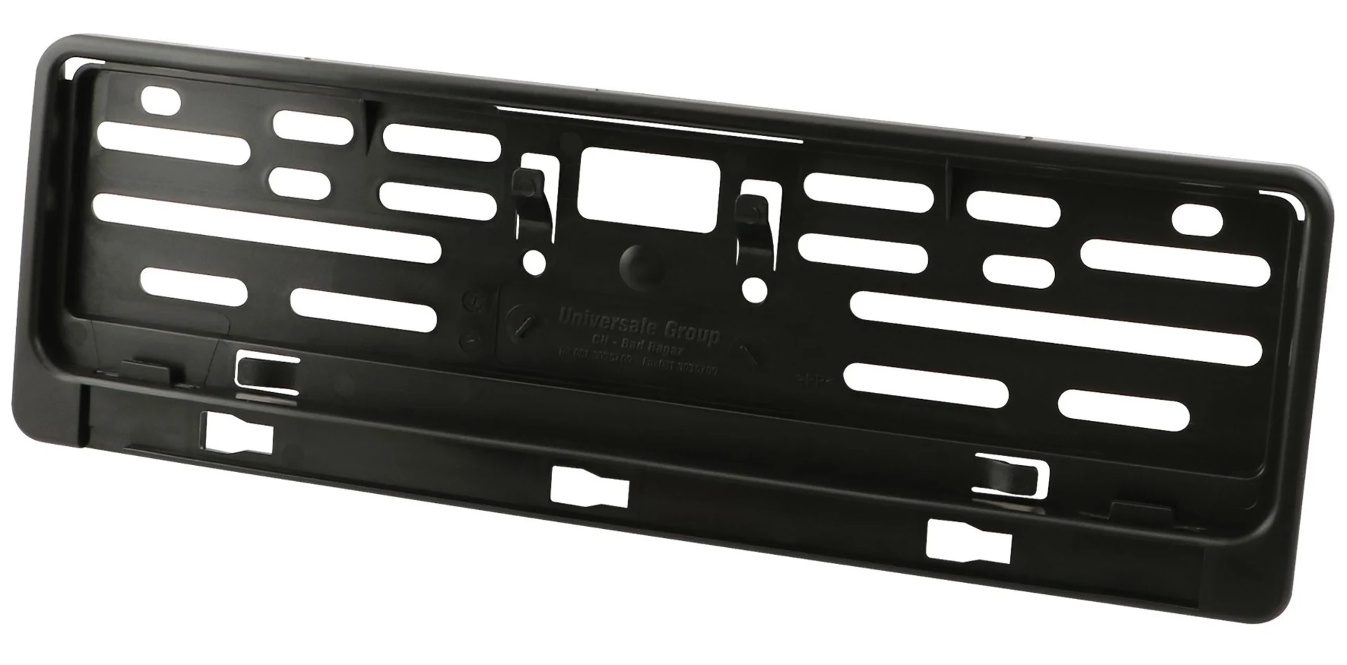 Support de plaque d'immatriculation interchangeable noir avant