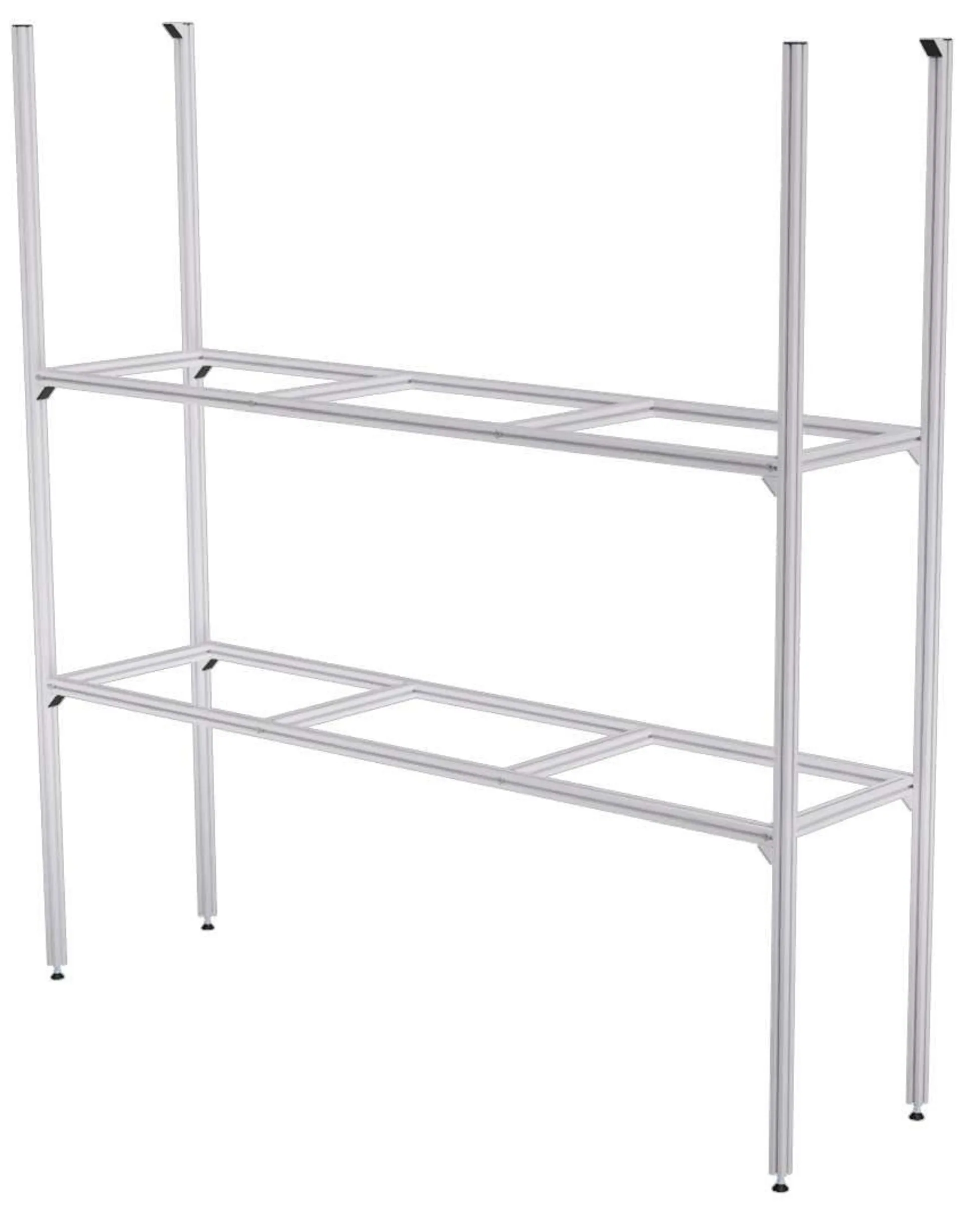 SYS-Rack Système d'étagères en aluminium 123-L-RR-1 longitudinal pour garage arrière 125 x 31 x 130 cm