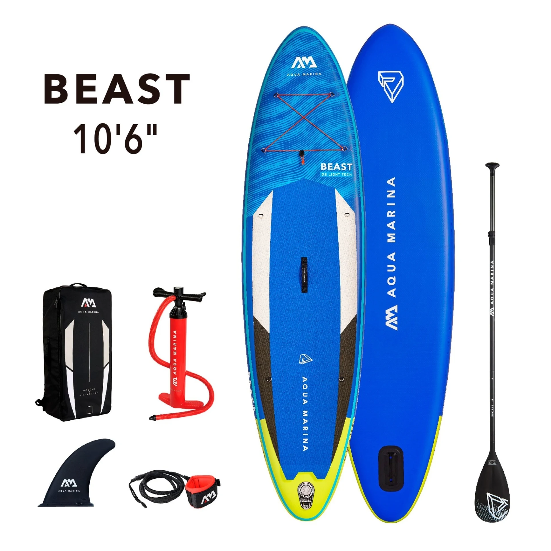 Kit de stand up paddle Aqua Marina Beast 2022 All Around Advanced, 6 pièces