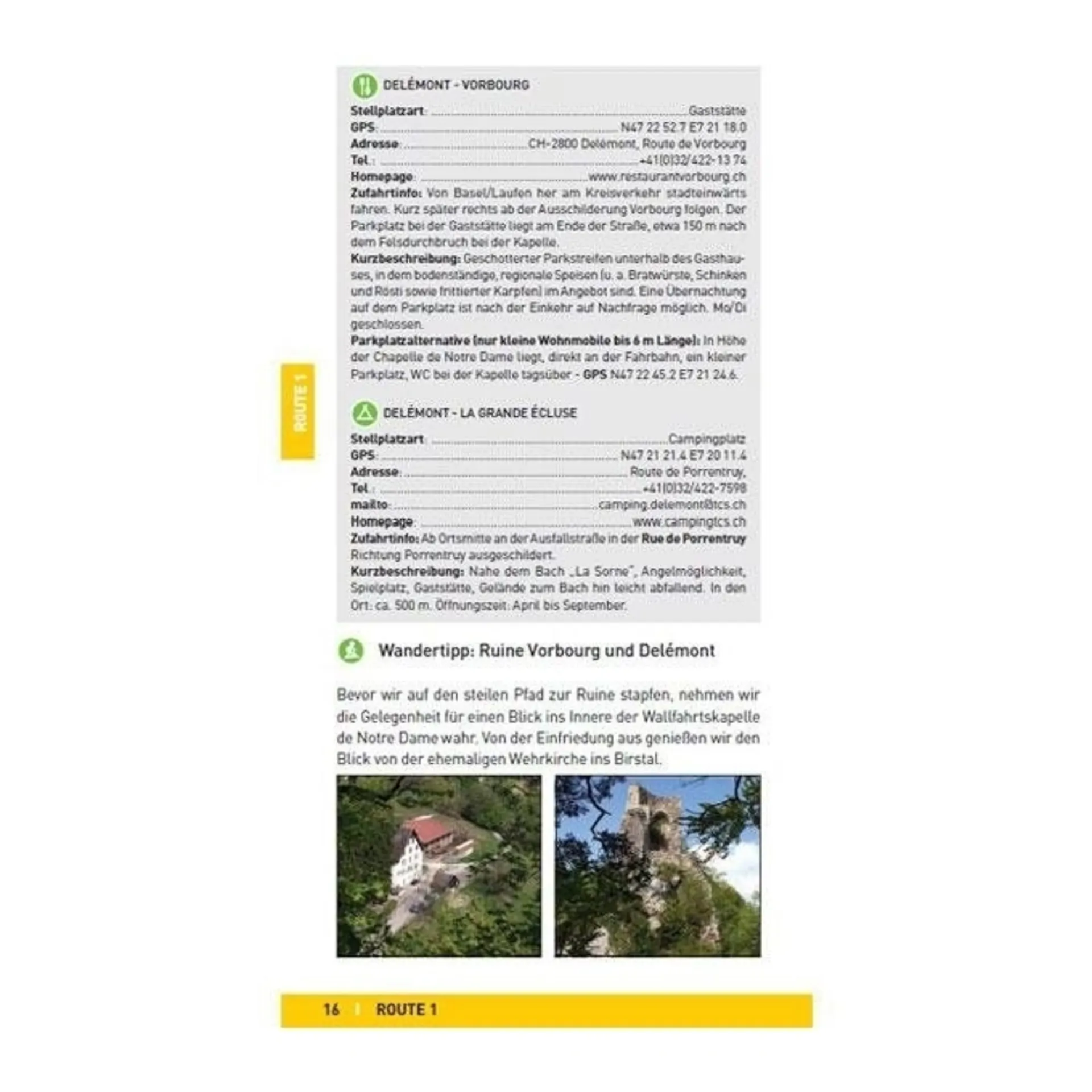 Livre Guide du camping-car Suisse romande
