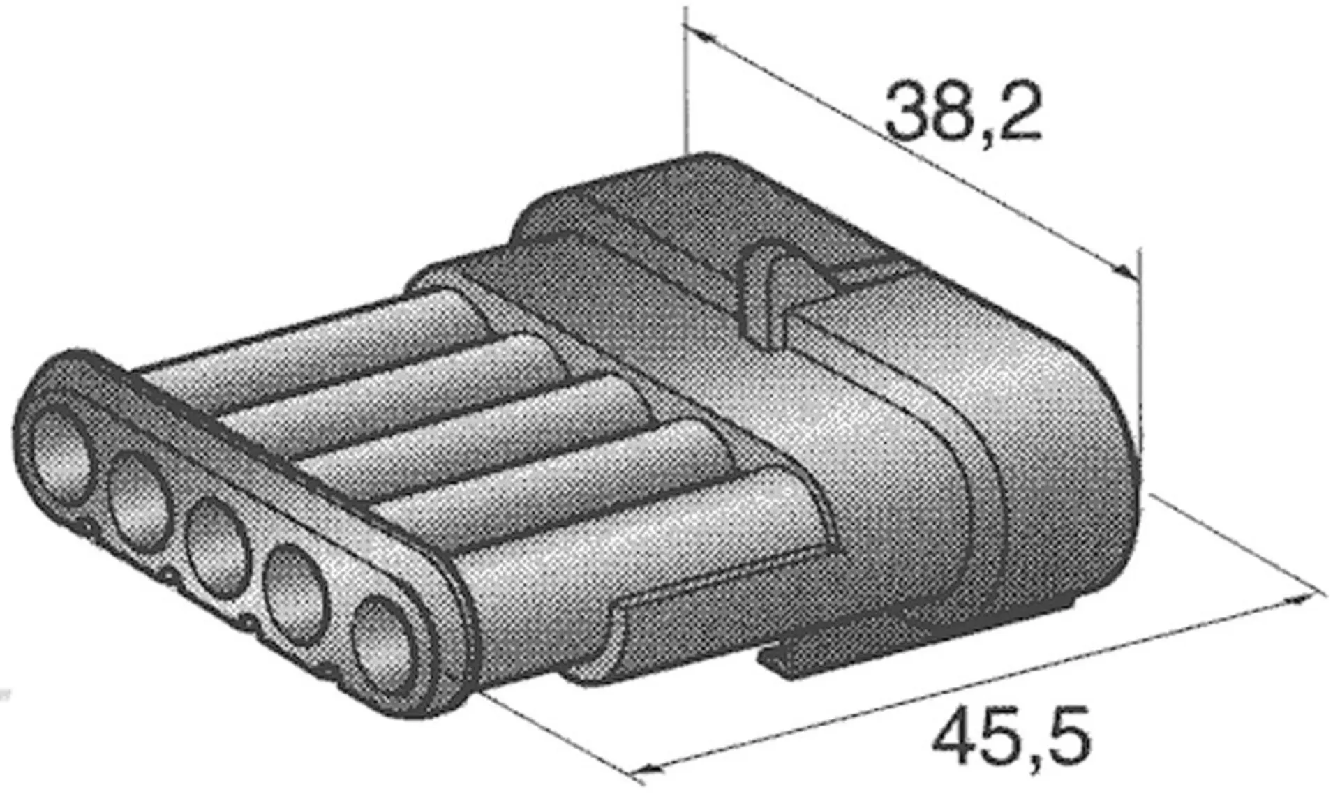 Boîtier de connecteur SUPERSEAL 1.5, 5 pôles Boîtier de connecteur SUPERSEAL 1.5, 5 pôles