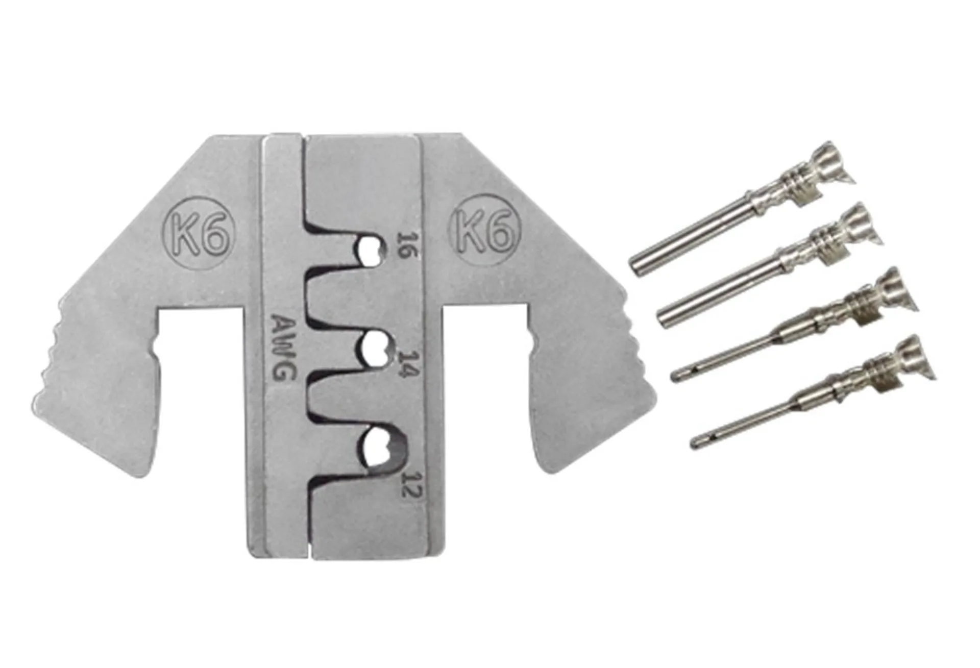 Pressformen K1 für DEUTSCH DT-Serie AWG 16/14/12 (1.5/2.5/4.0mm2) Pressformen K1 für DEUTSCH DT-Serie AWG 16/14/12 (1.5/2.5/4.0mm2)