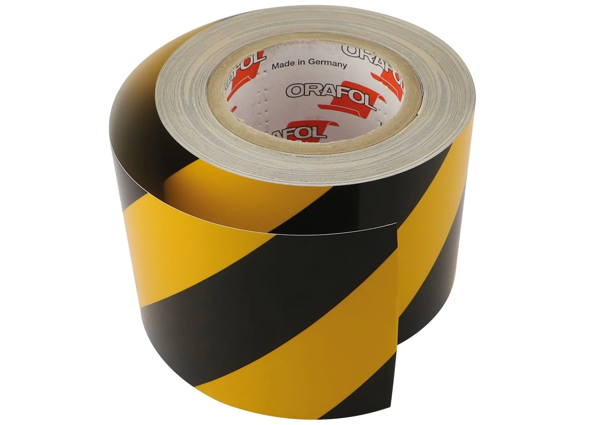Ruban adhésif réfléchissant gauche jaune/noir 100 mm