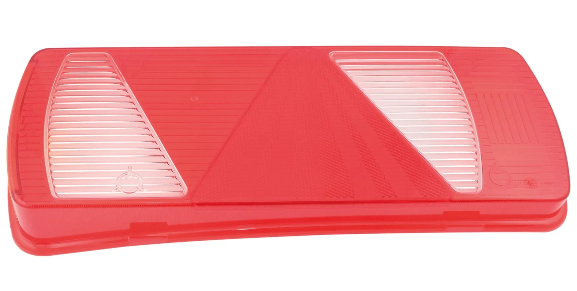 Aspöck Glas zu Leuchte "Ecopoint II" links Ersatzglas mit Dreieck links, Clipbefestigung