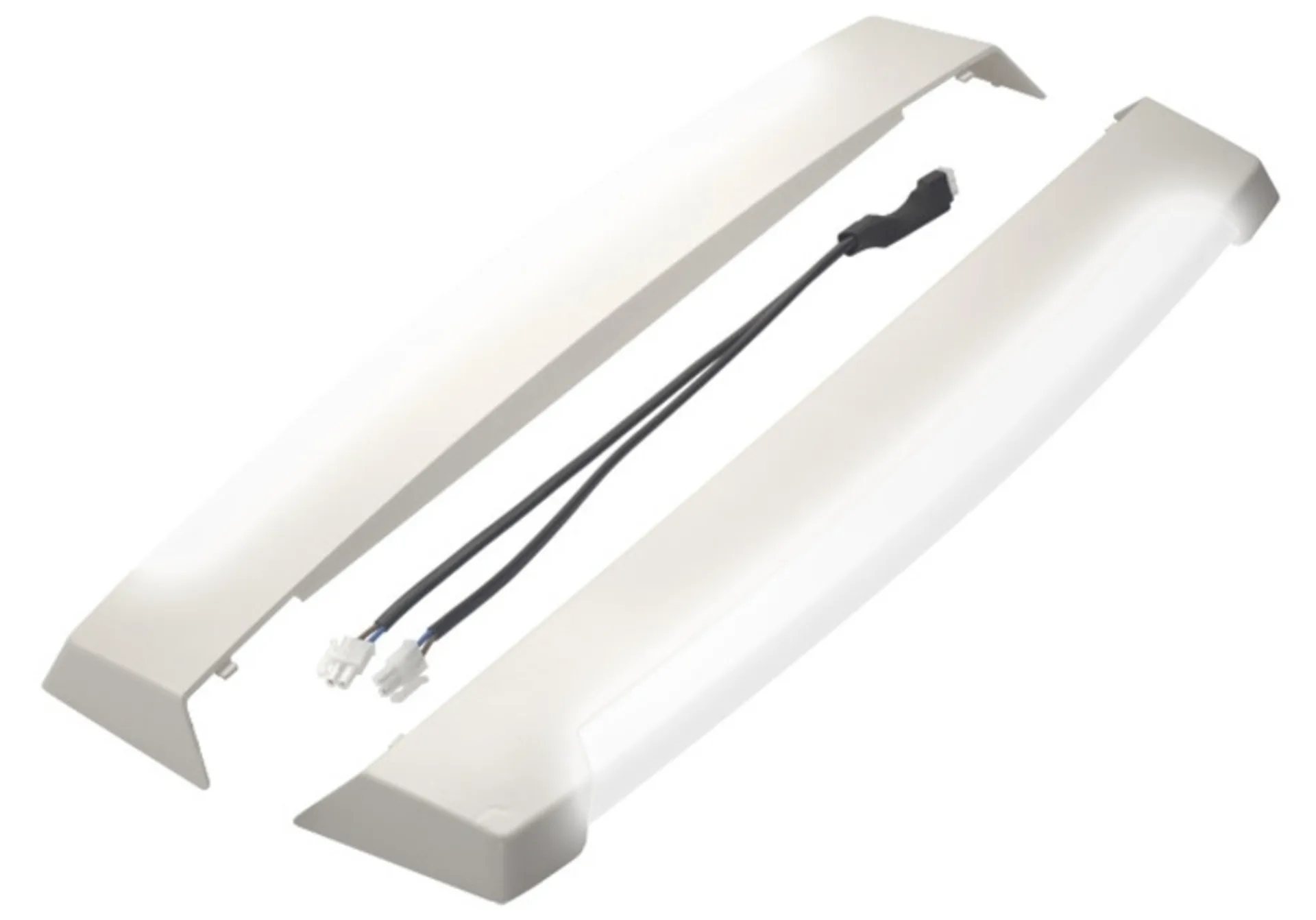 Seitenblenden LED für Plisseerahmen weiß, kpl. mit kabel und Polyswitch Seitenblenden LED für Plisseerahmen weiß, kpl. mit kabel und Polyswitch