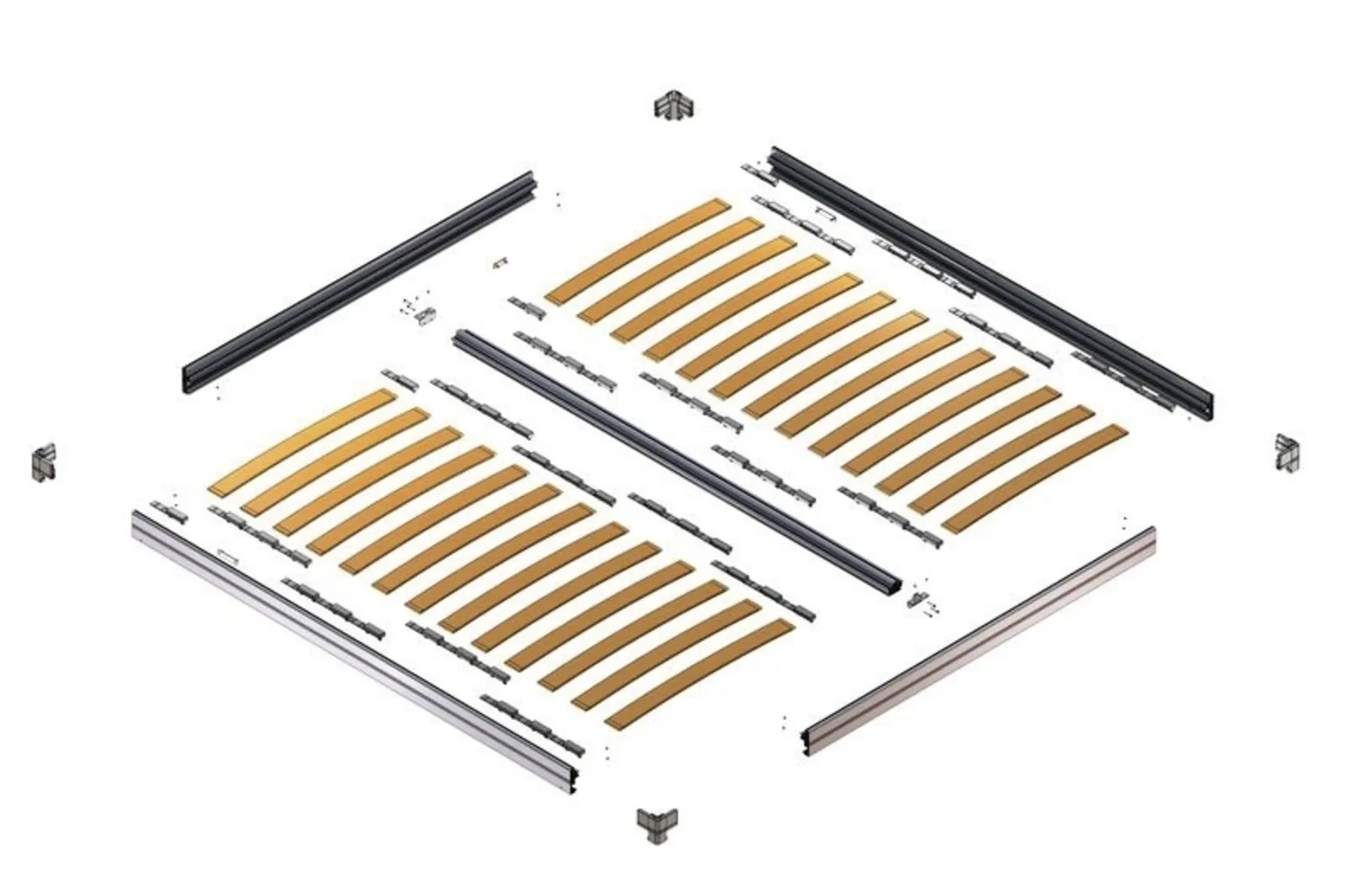Bettrahmen mit Lattenrost Project 2000 Smart Frame