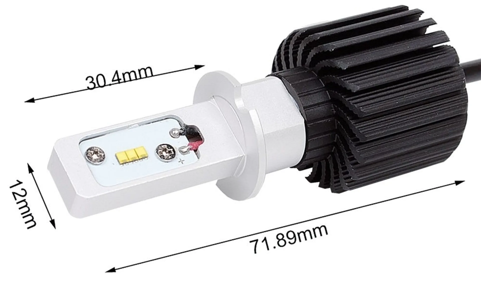 2 Stk. H3-LED Lampen 12/24 V 4’000 lm 7G PK22s, 25W, 6500 K, Philips Luxeon LED’s