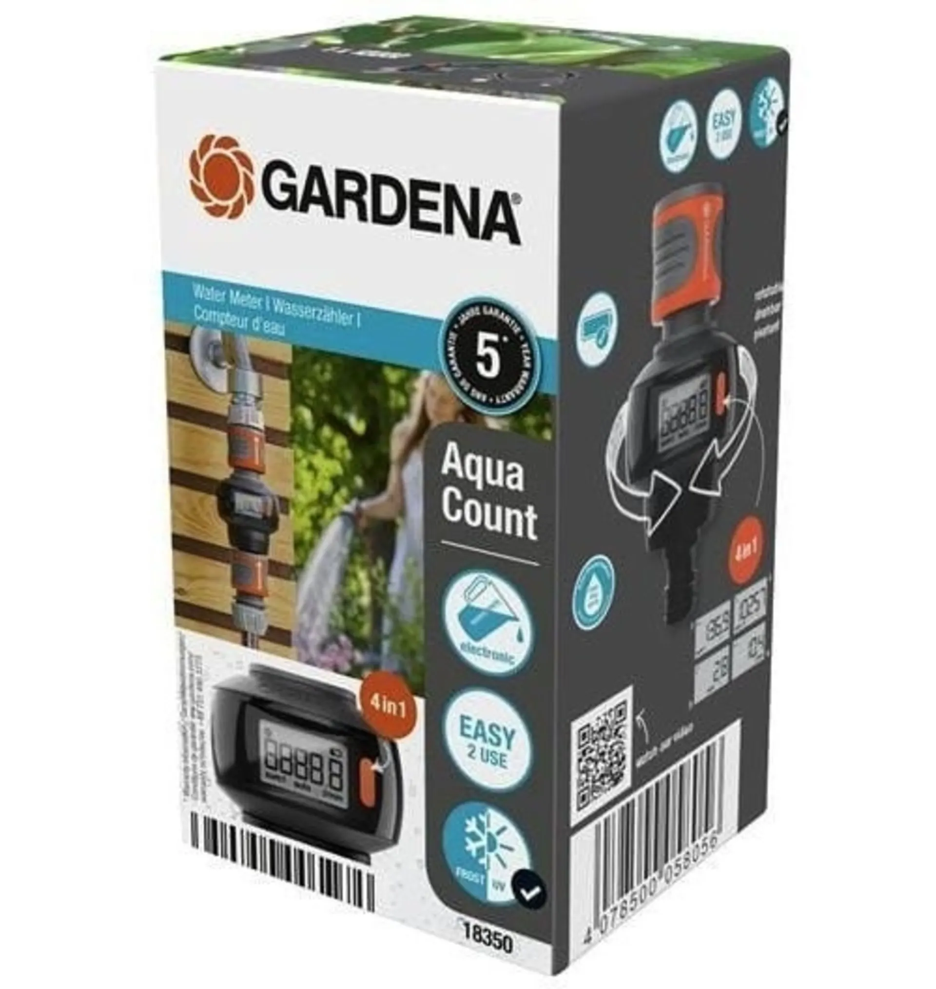 Compteur d'eau AquaCount avec fonction antisplash