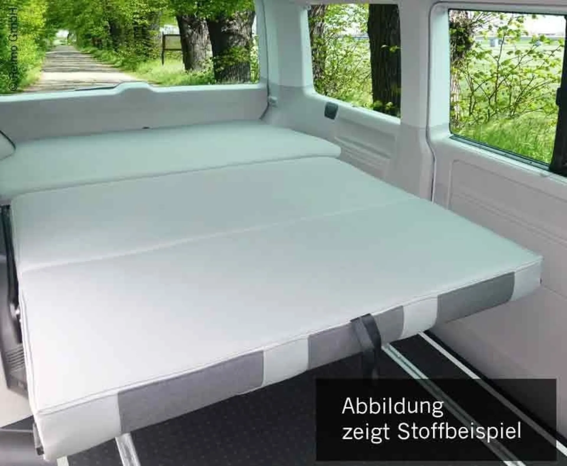 Schlafsitzbank VW T6/T5 V3000 Gr,14 1305mm breit, 3-sitzig
