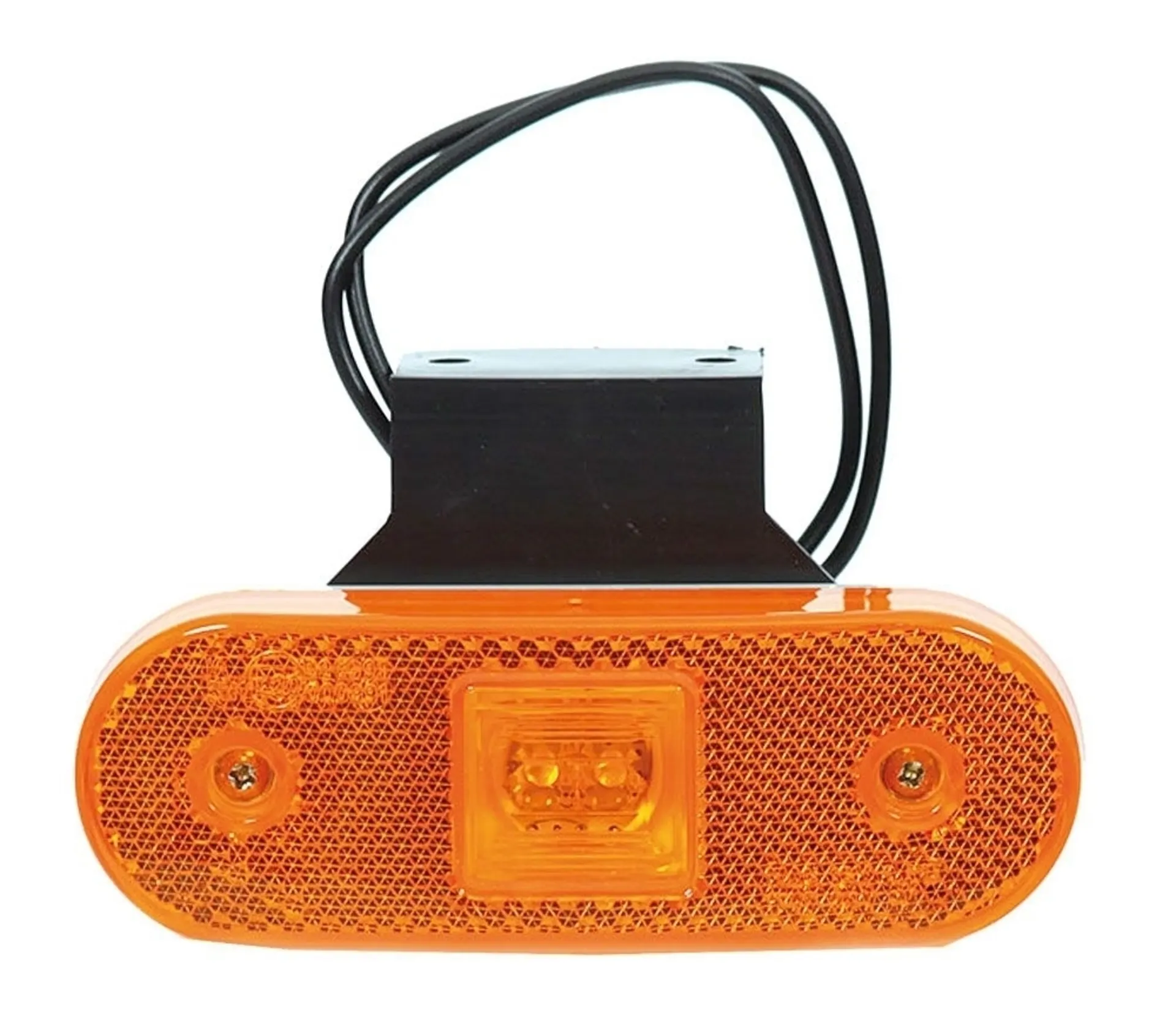 WAS - LED-Seitenmarkierleuchte 12/24V gelb 114x40mm, mit Halter