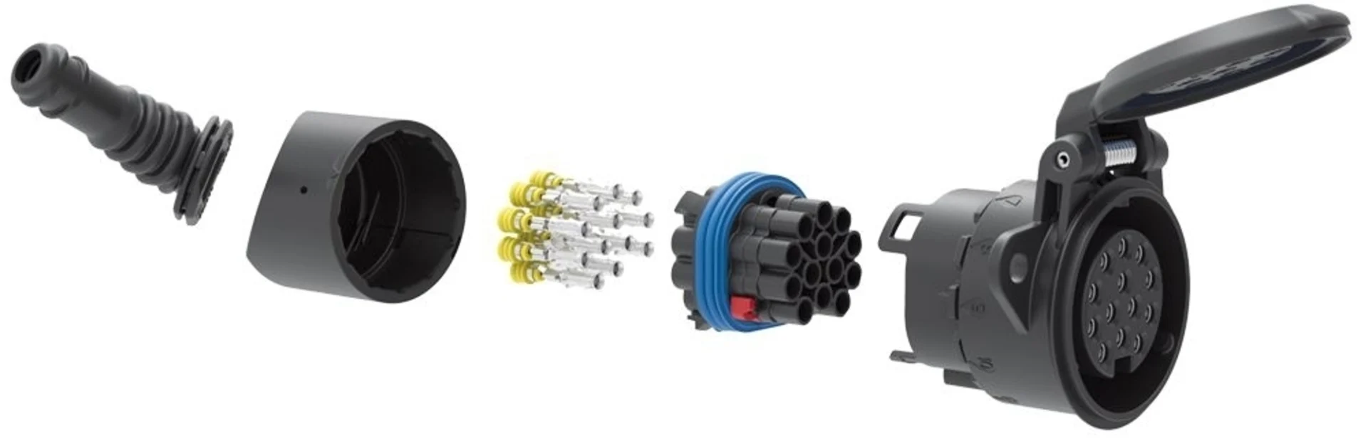Steckdose 13-pol. 12V * wasserdicht *