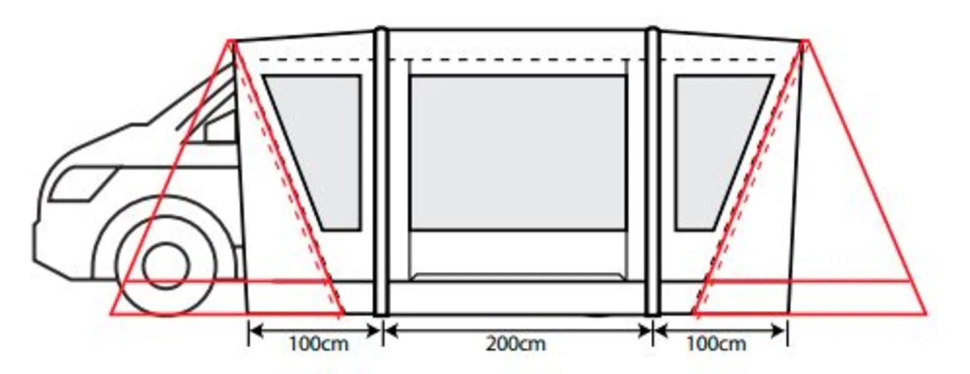 Outdoor Revolution Cayman Combo Air Auvent Mid 210 à 255 cm