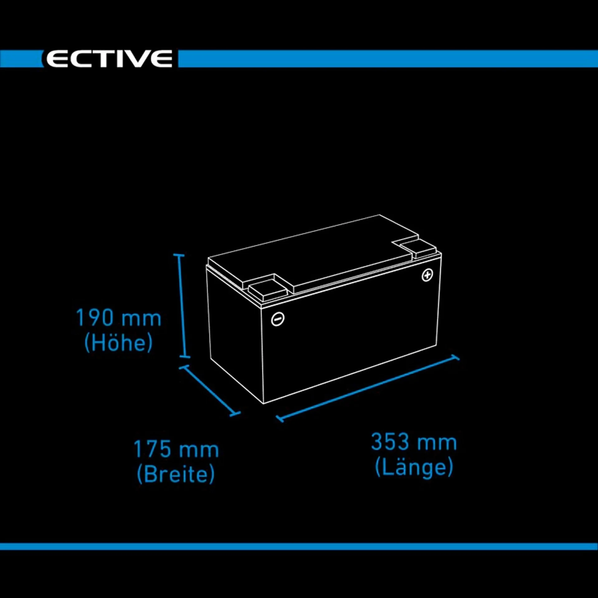 Ective LC 100 BT LT Pile d'alimentation au lithium 12V LiFePO4