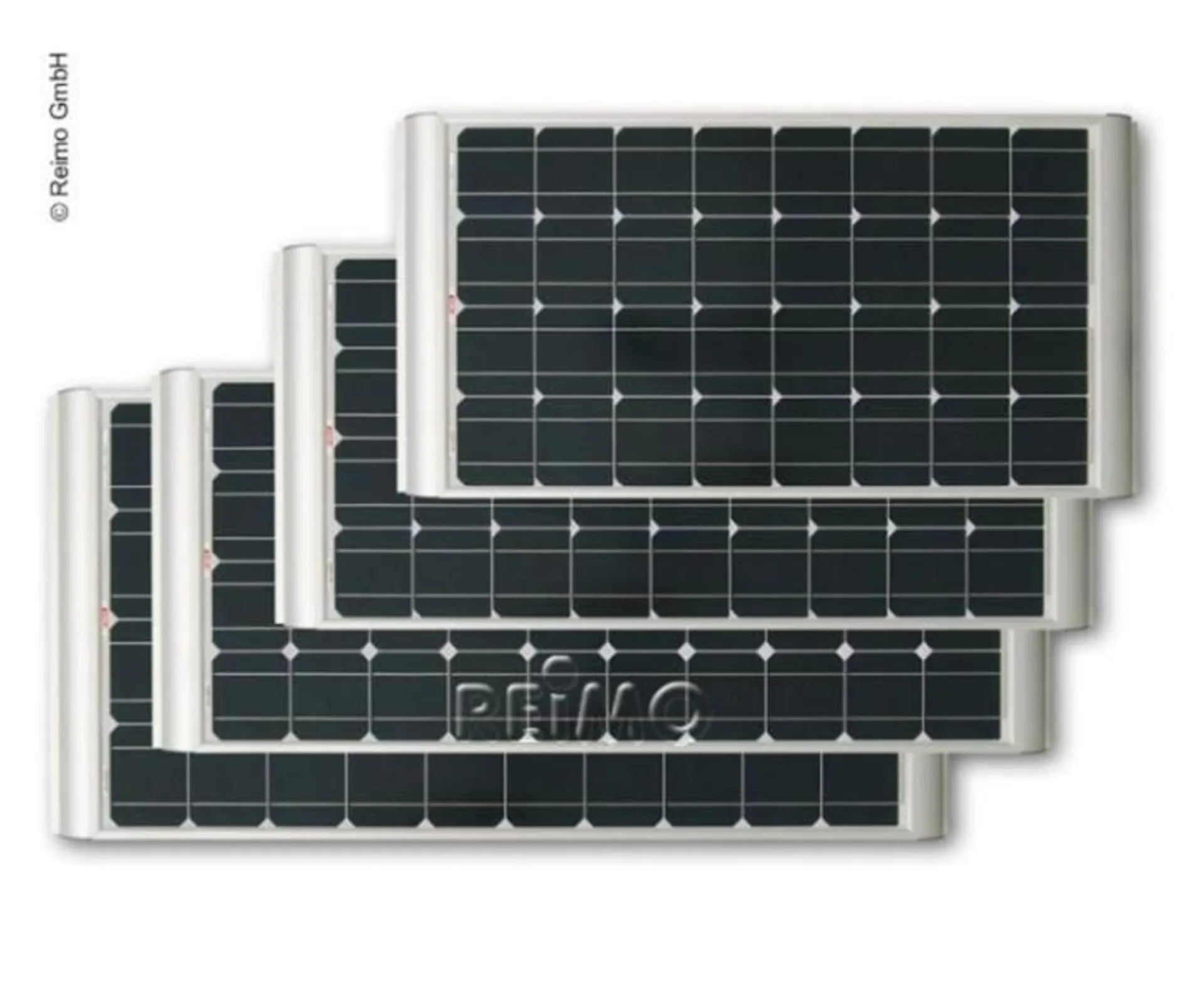 Solarmodul 100 Watt Slim mit integriertem Montagespoiler für Wohnmobile