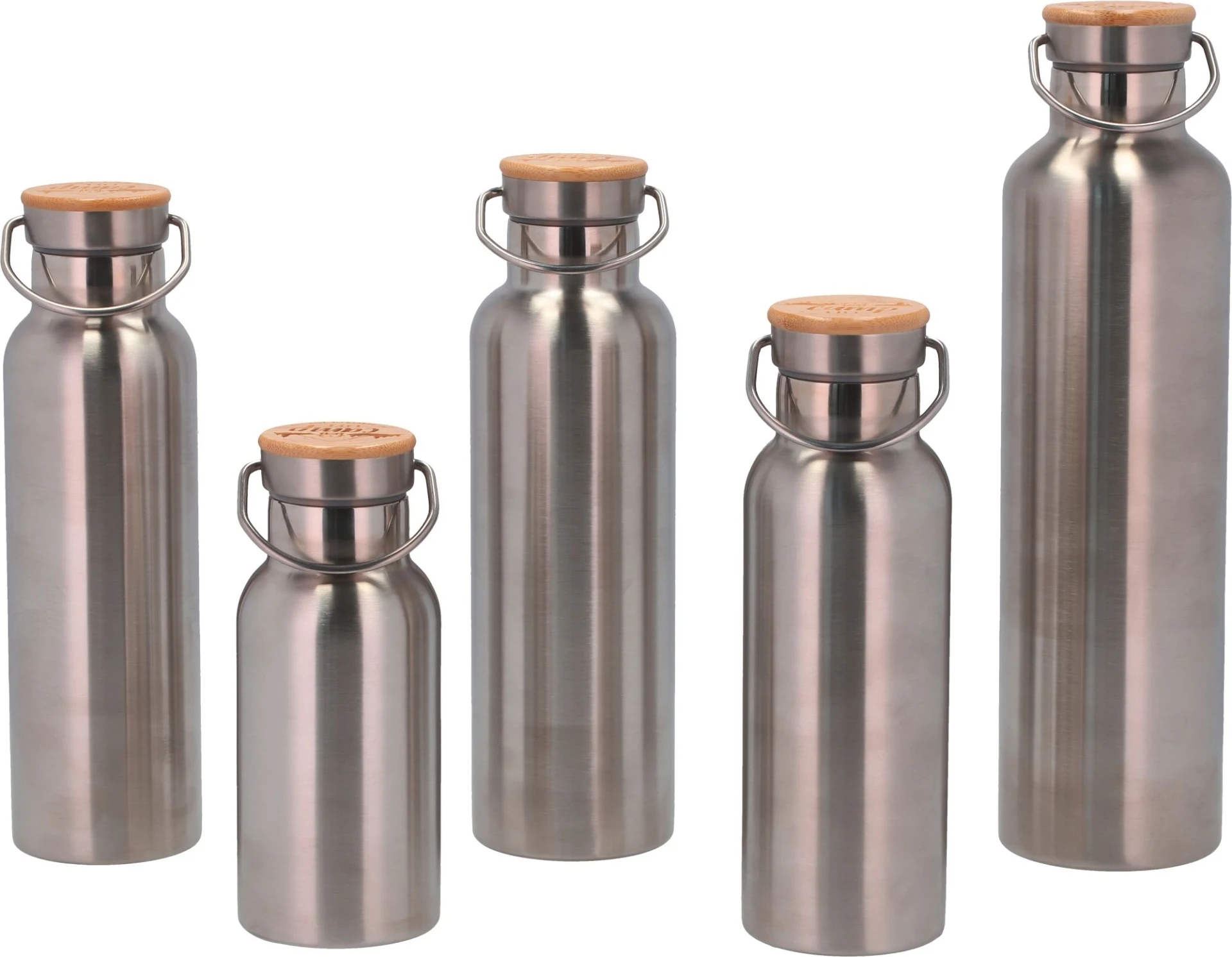 Camplife Isolierflasche mit Bambusdeckel 600 ml