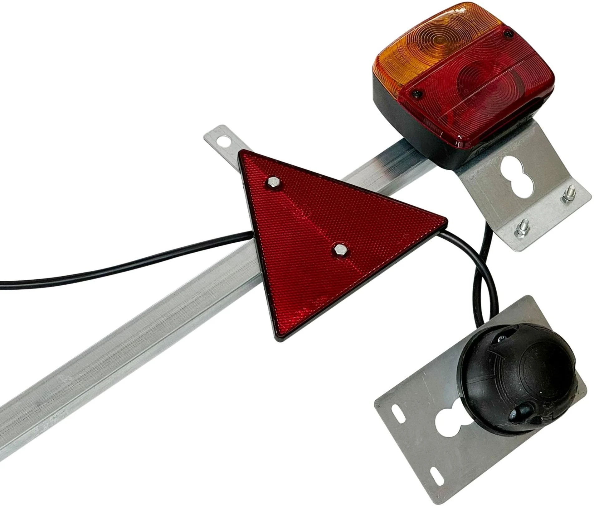 AJBA - Lichtschiene ausziehbar m. Kabel 10m 1.4-2.1m Breite/7-pol Dose/Nr-Halter AJBA - Lichtschiene ausziehbar m. Kabel 10m 1.4-2.1m Breite/7-pol Dose/Nr-Halter