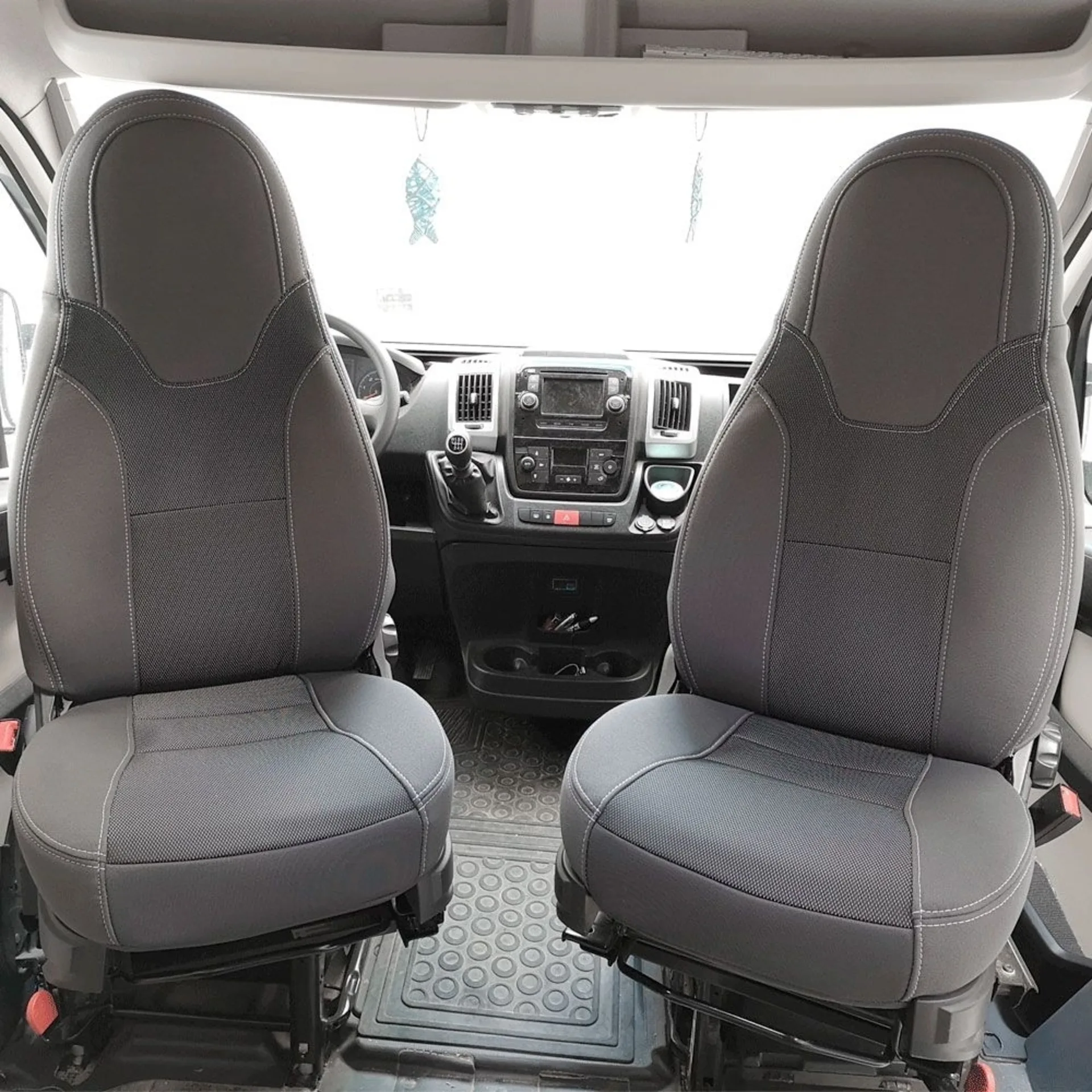 Sitzbezüge Dubai 2 Stück Fiat Ducato, Citroën Jumper, Peugeot Boxer Bj. 2006 - 2020
