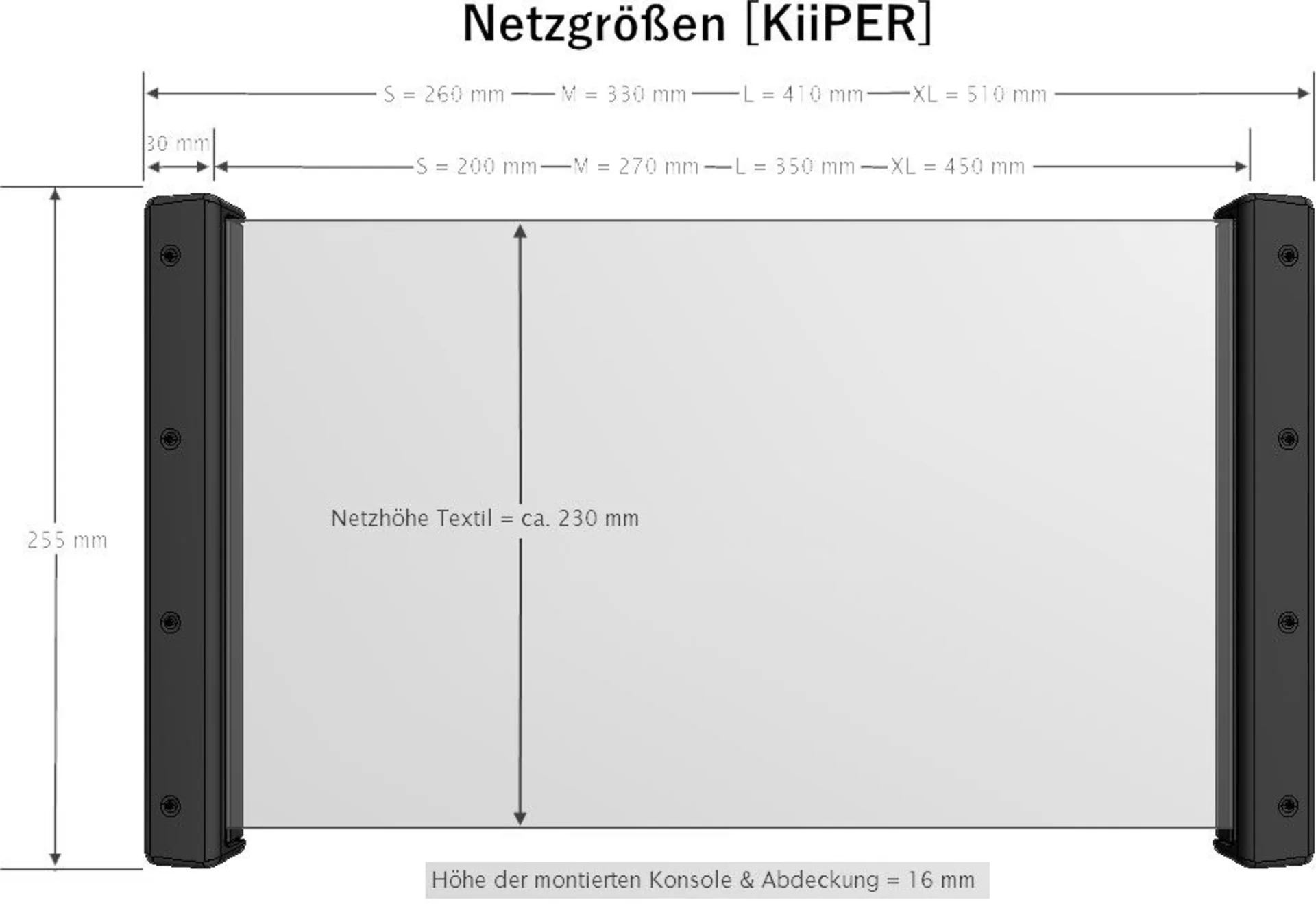 KiiPER Filet d'intérieur set complet L 410 x 255 mm