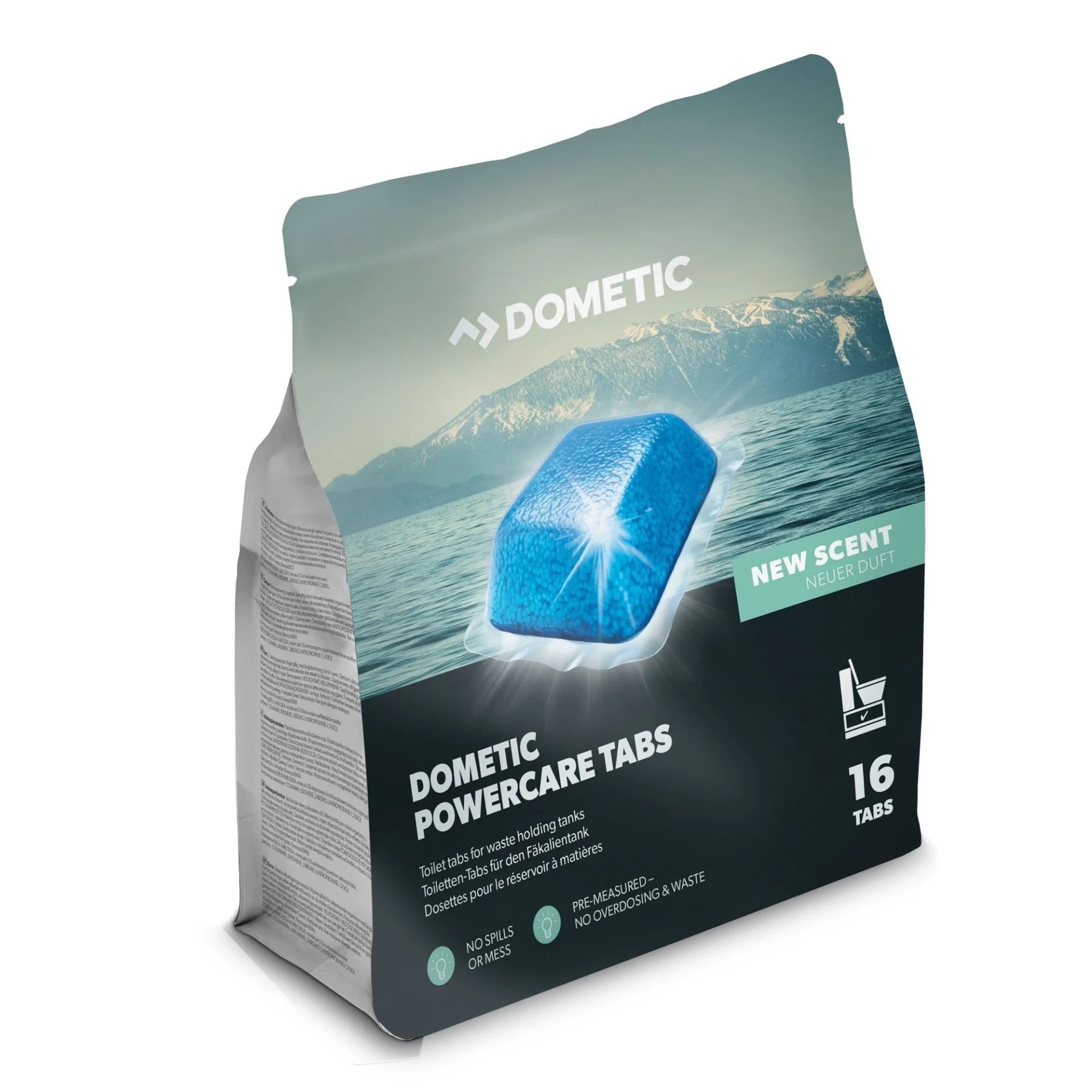 Pastilles nettoyantes pour sanitaires Dometic Powercare, lot de 16 Pastilles nettoyantes pour sanitaires Dometic Powercare, lot de 16