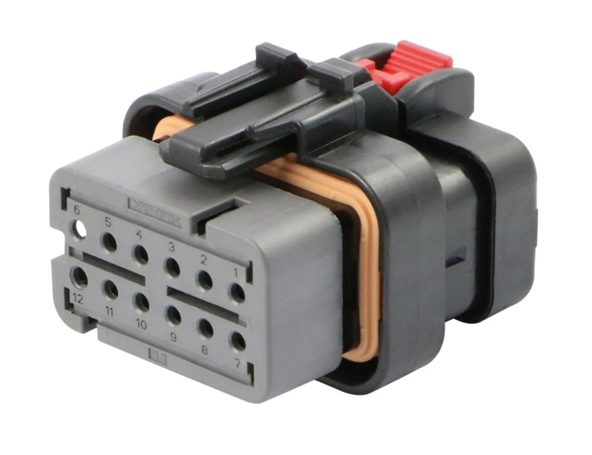 AMPSeal 16 - Boîtier femelle 12 pôles Key B gris