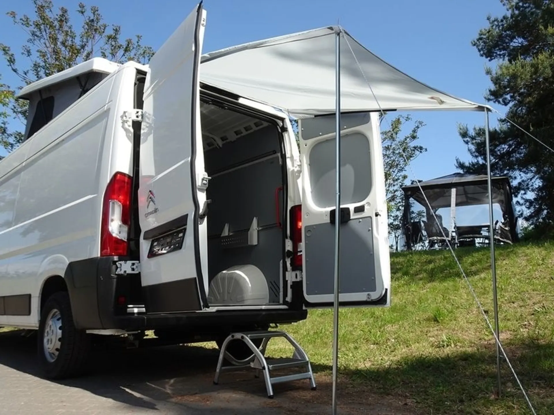 Pare-vue, rideau de douche, rideau de séparation et voile pare-soleil pour Fiat Ducato avec portes battantes