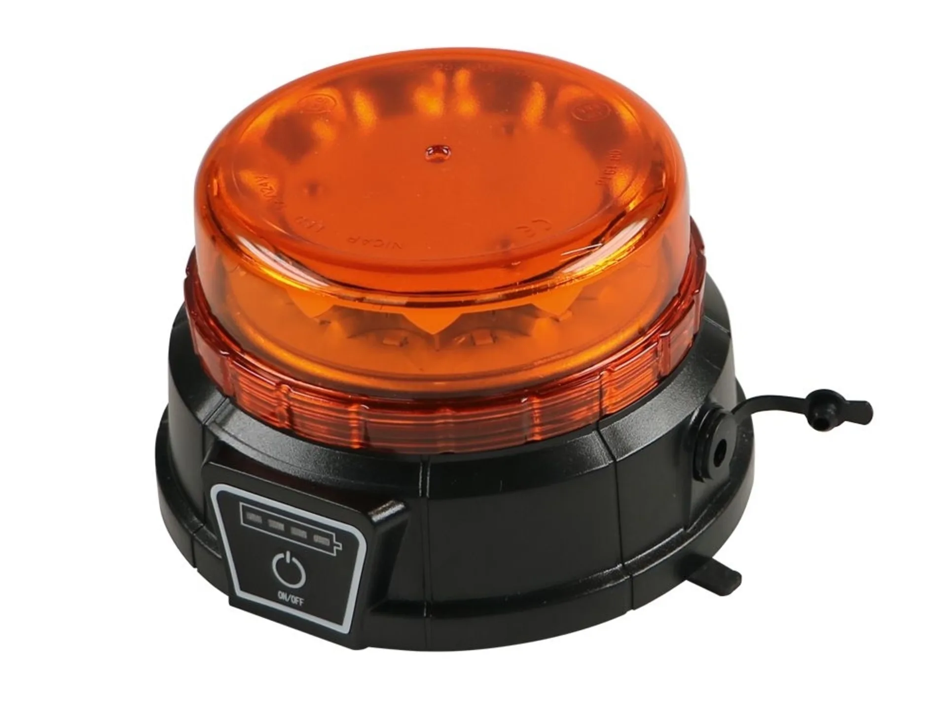 LED Rundumkennleuchte mit Akku und Fernbedienung ø 130 × 85 mm, aufladbar 12/24 V und 230 V LED Rundumkennleuchte mit Akku und Fernbedienung ø 130 × 85 mm, aufladbar 12/24 V und 230 V
