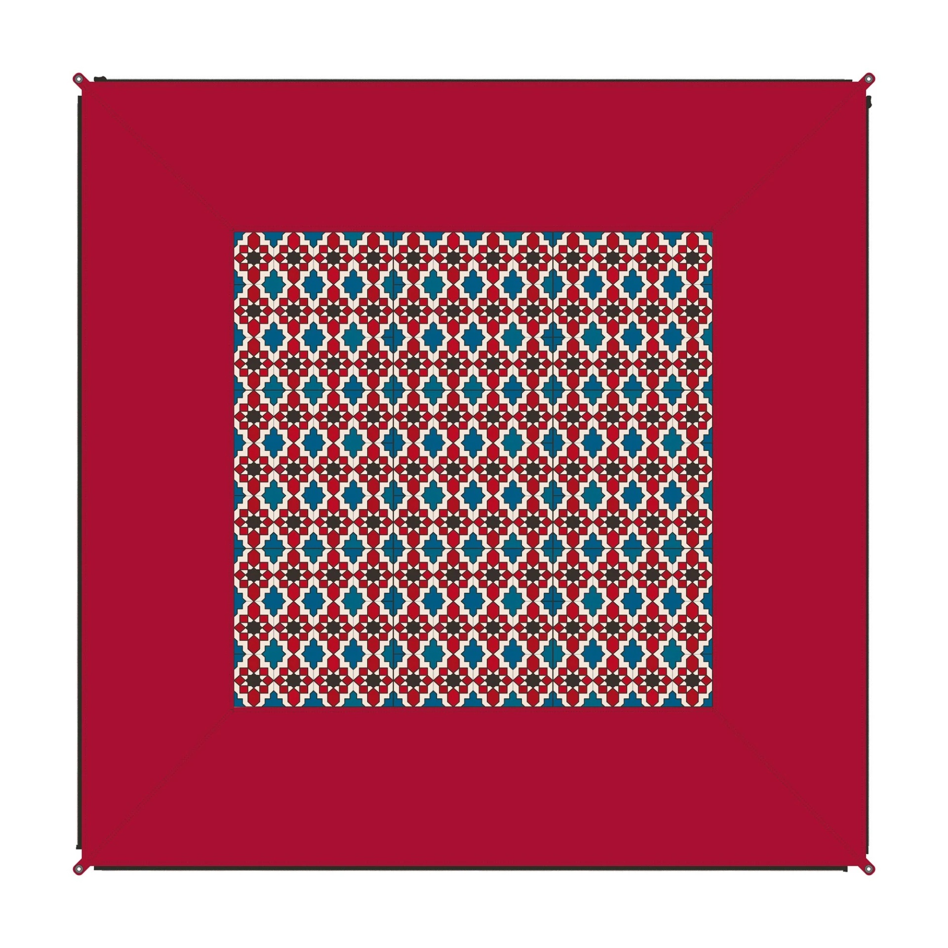 Bent verbindbarer Teppich Zip Carpet 250 x 250 cm Oriental red