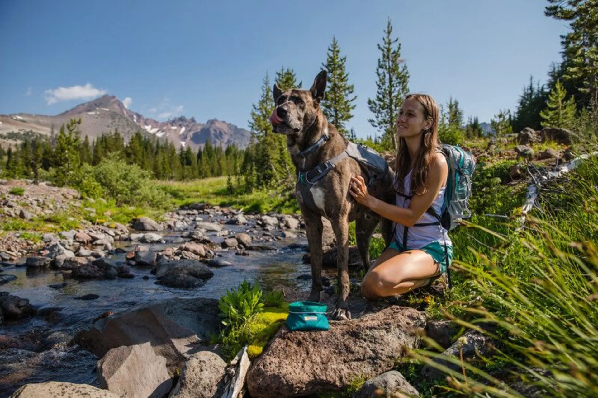 Ruffwear Quencher Hundenapf für unterwegs turnalo teal M