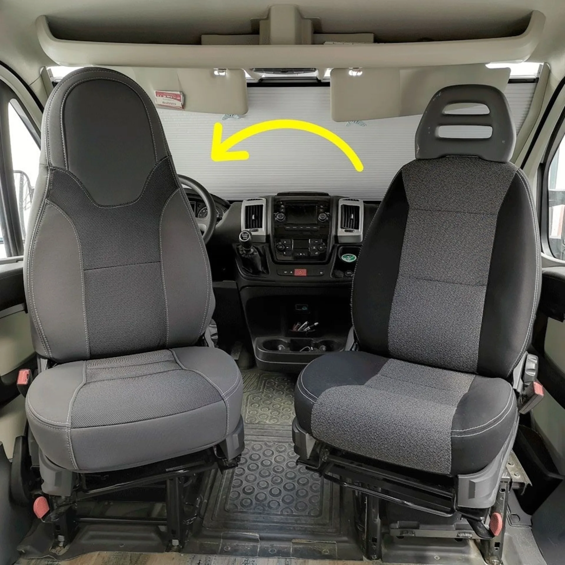 Sitzbezüge Dubai 2 Stück Fiat Ducato, Citroën Jumper, Peugeot Boxer Bj. 2006 - 2020