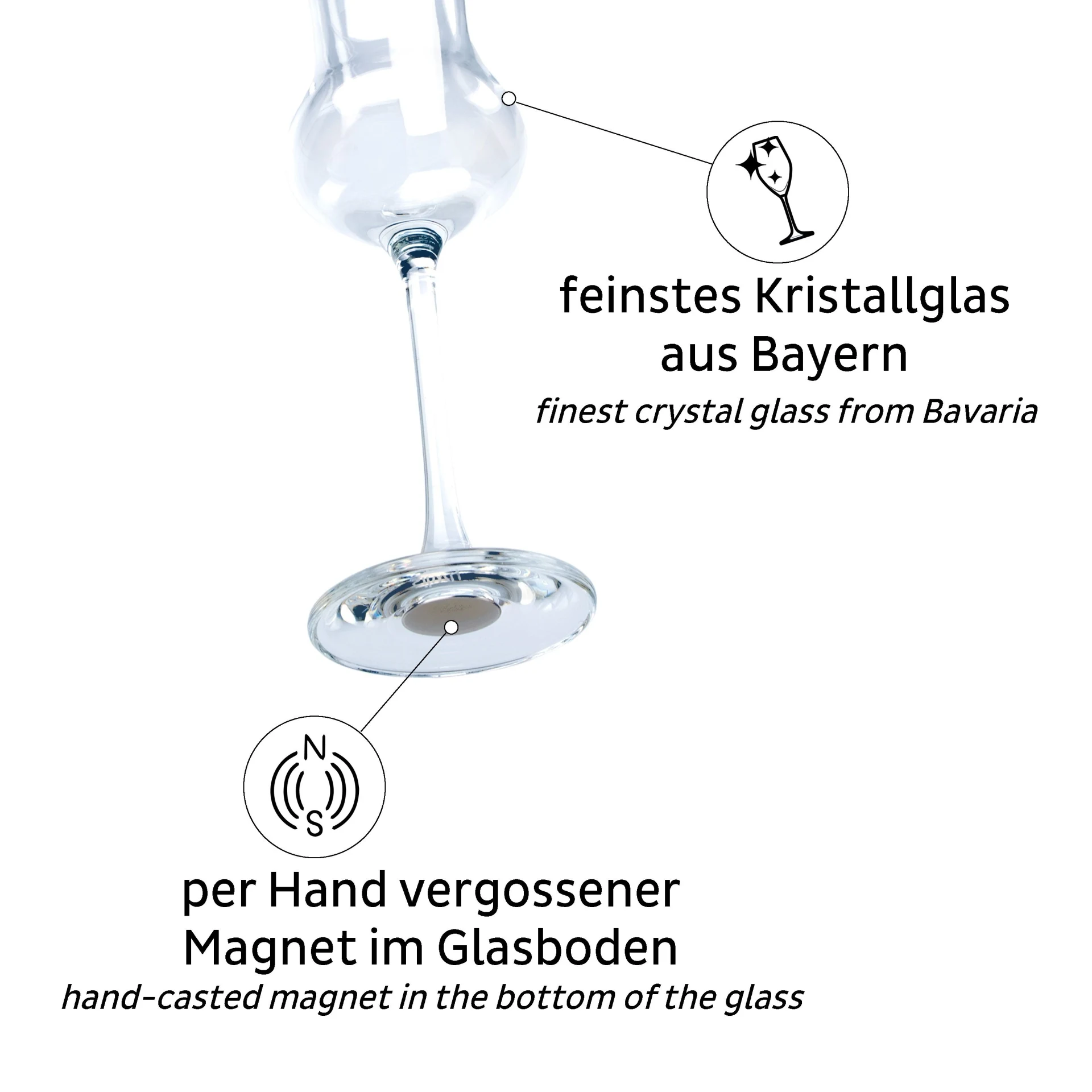 silwy® Magnet-Kristallgläser LIKÖR